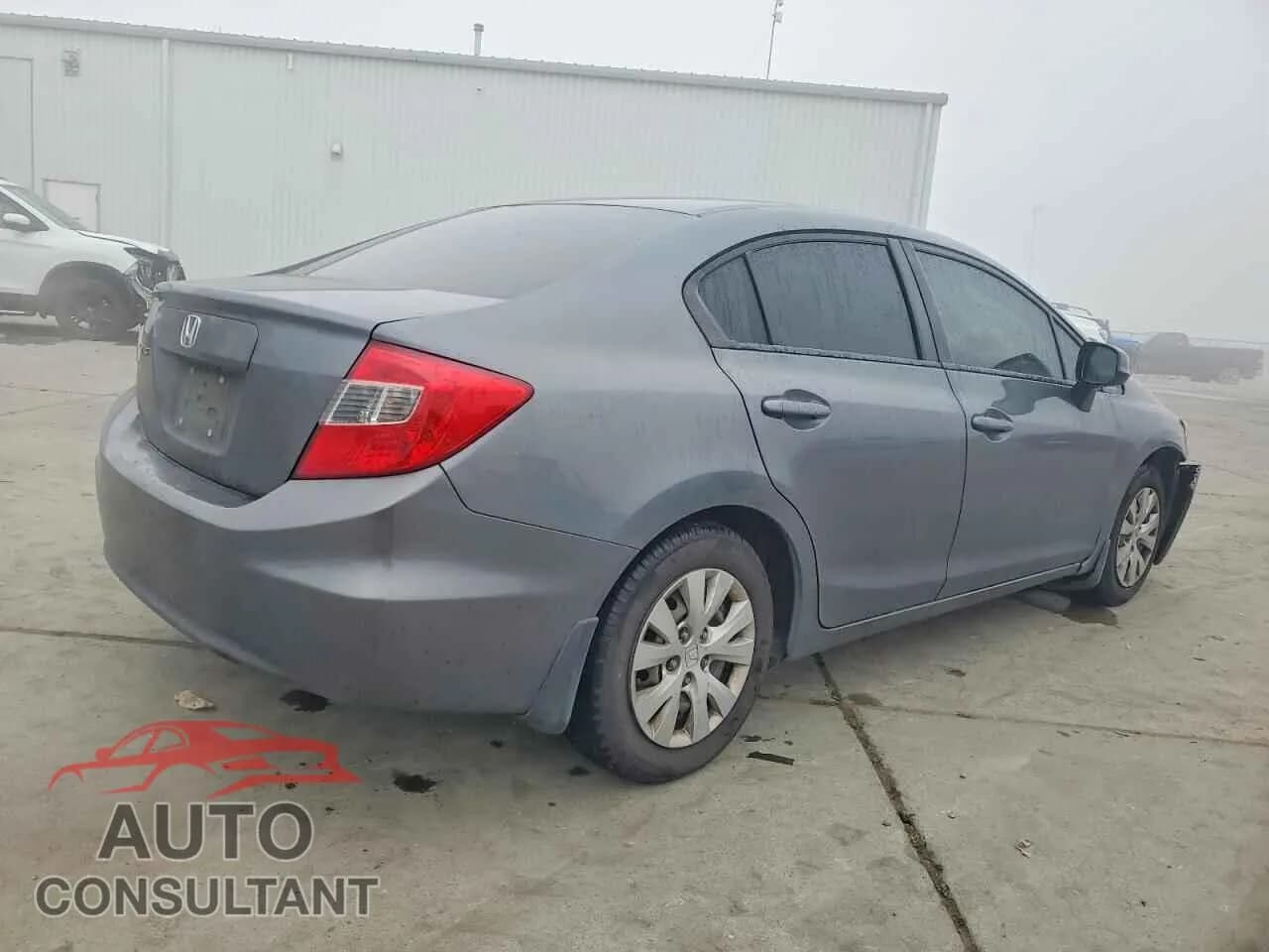 2012 HONDA CIVIC Damaged VIN 19XFB2F57CE376192 – side profile 2012 HONDA CIVIC Damaged VIN 19XFB2F57CE376192 – side profile