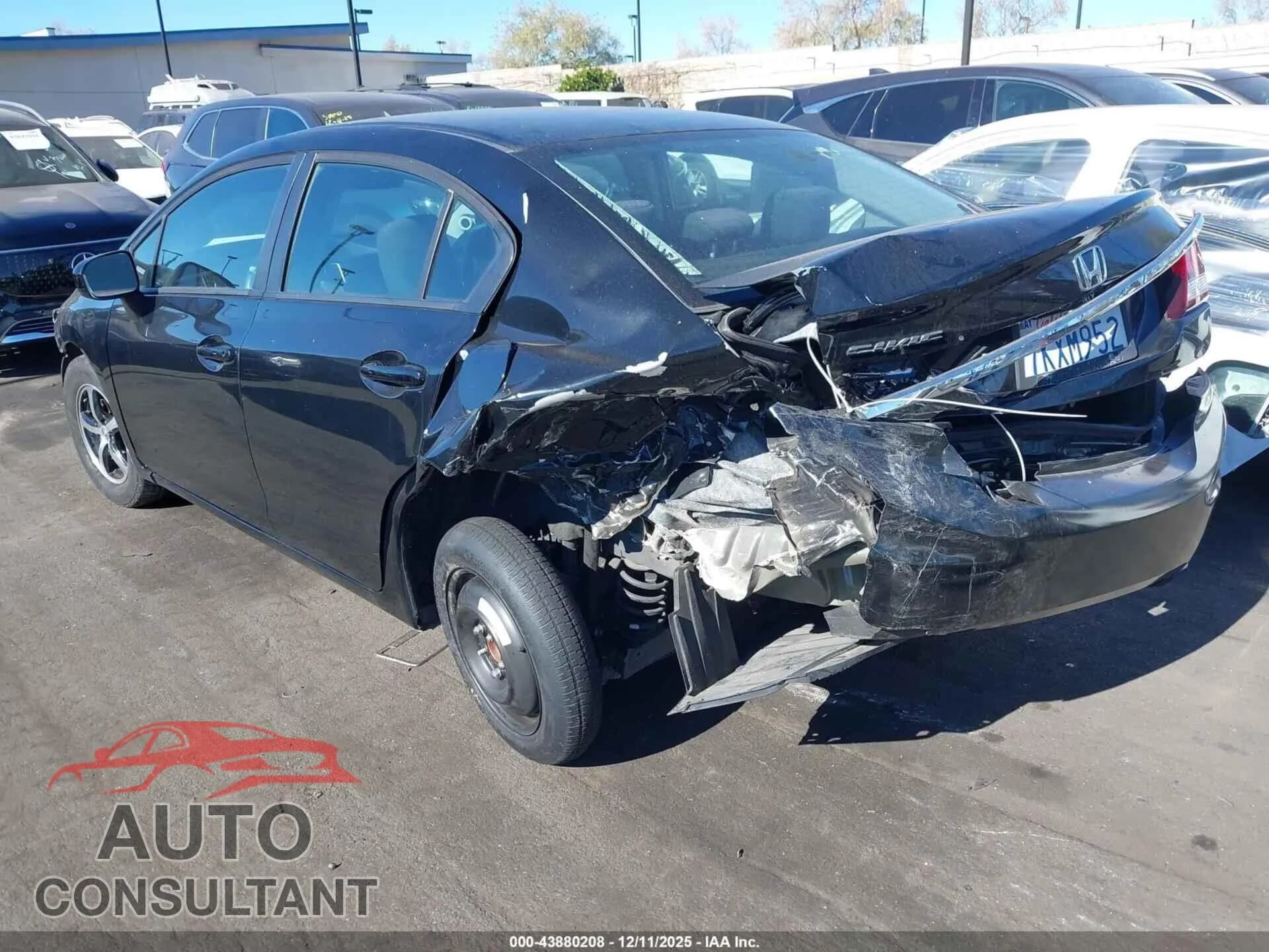 2015 HONDA CIVIC Damaged VIN 19XFB2F78FE249053 – side profile 2015 HONDA CIVIC Damaged VIN 19XFB2F78FE249053 – side profile