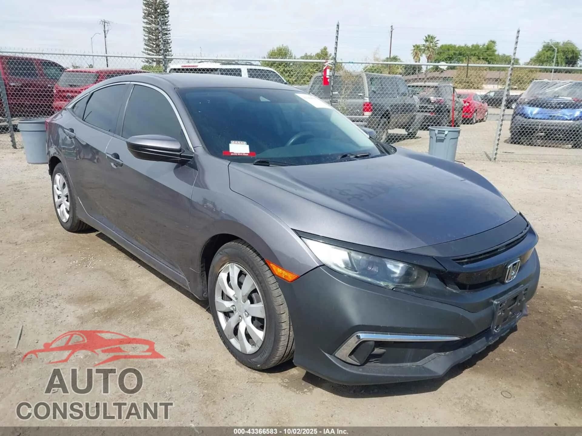 2019 HONDA CIVIC Damaged VIN 19XFC2F61KE208424 – front exterior 2019 HONDA CIVIC Damaged VIN 19XFC2F61KE208424 – front exterior