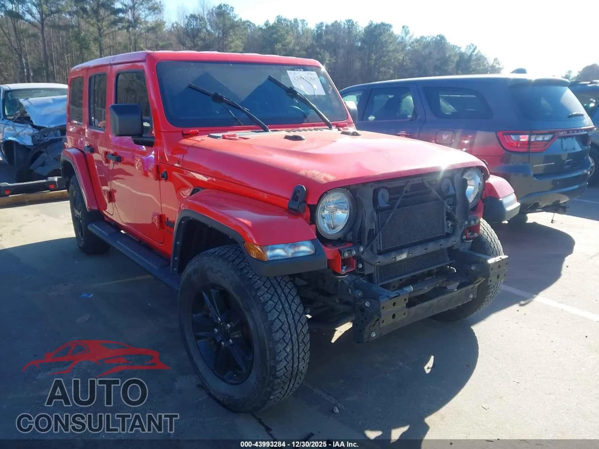 2021 JEEP WRANGLER UNLIMITED Damaged VIN 1C4HJXEG0MW739824 – front exterior 2021 JEEP WRANGLER UNLIMITED Damaged VIN 1C4HJXEG0MW739824 – front exterior