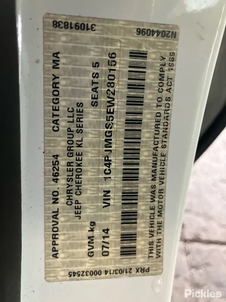 2014 Jeep Cherokee Used VIN 1C4PJMGS5EW280156 – dashboard 2014 Jeep Cherokee Used VIN 1C4PJMGS5EW280156 – dashboard