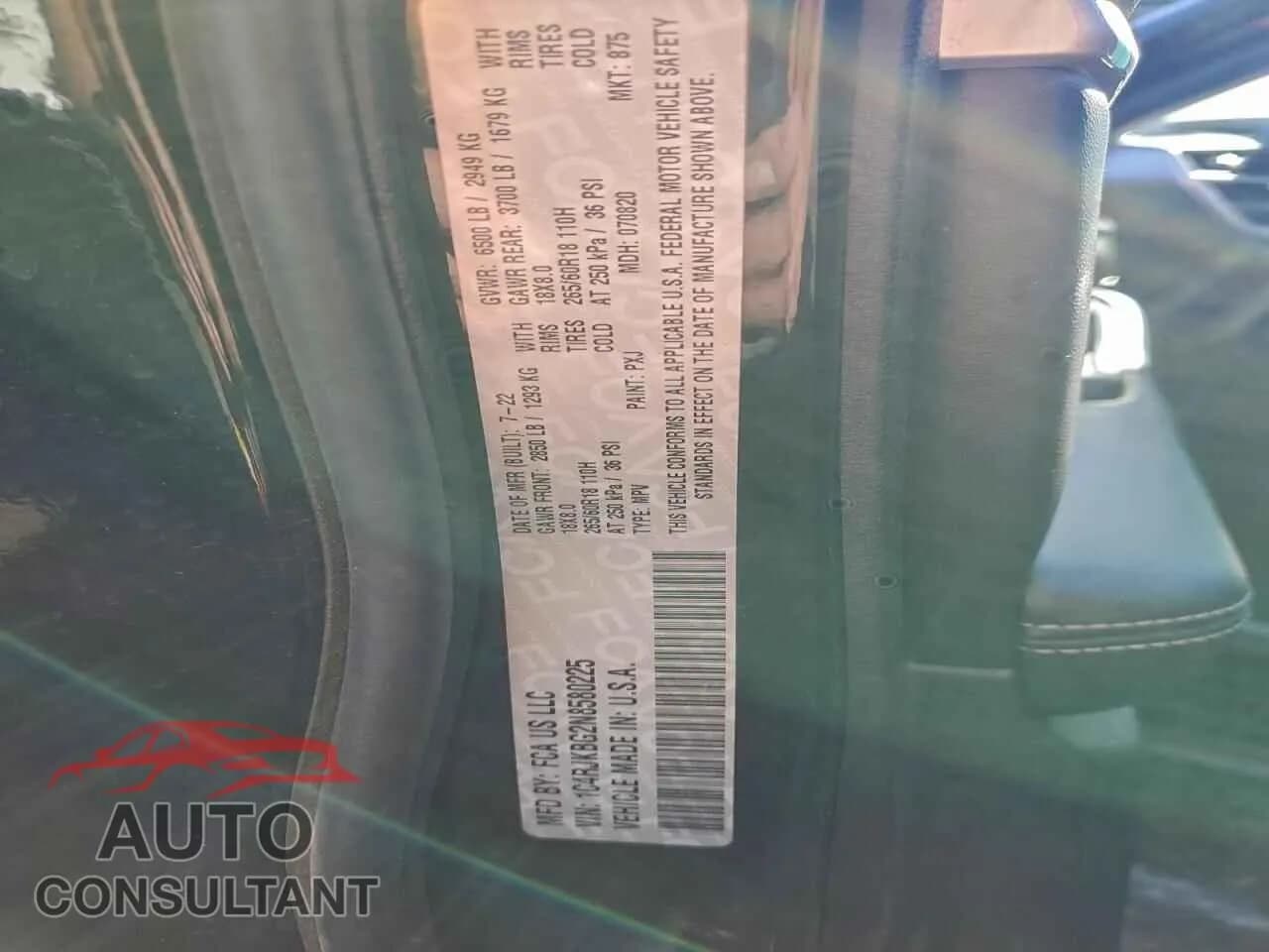 2022 JEEP GRAND CHER Damaged VIN 1C4RJKBG2N8580225 – photo 13 2022 JEEP GRAND CHER Damaged VIN 1C4RJKBG2N8580225 – photo 13