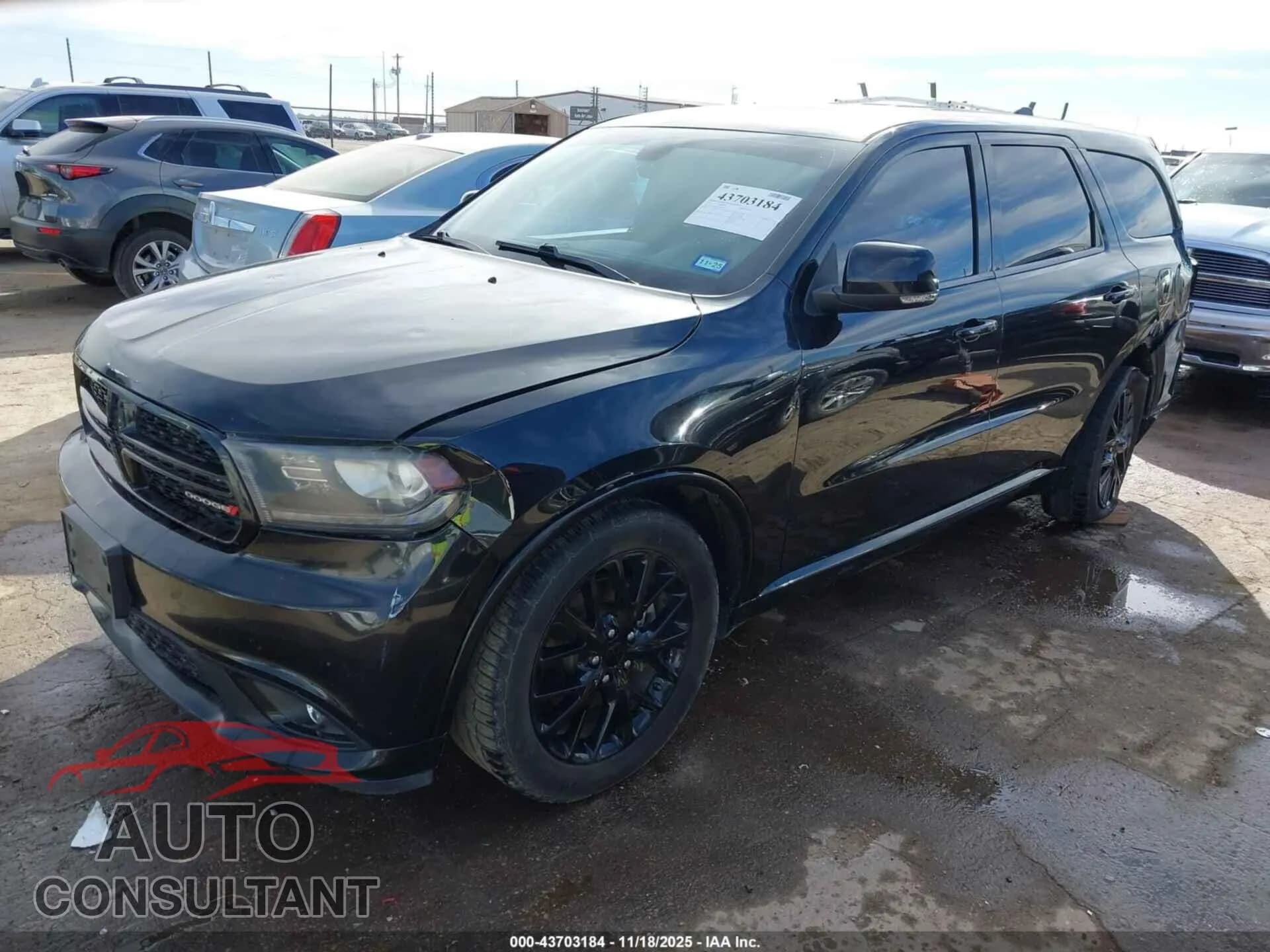 2015 DODGE DURANGO Damaged VIN 1C4SDHCT9FC869771 – rear exterior 2015 DODGE DURANGO Damaged VIN 1C4SDHCT9FC869771 – rear exterior
