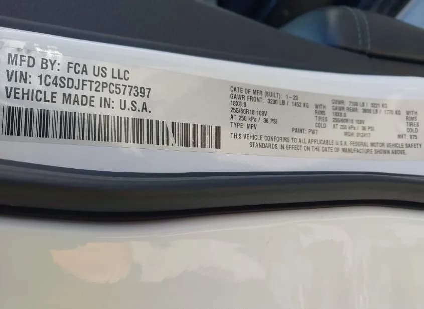 2023 DODGE Durango Used VIN 1C4SDJFT2PC577397 – undercarriage 2023 DODGE Durango Used VIN 1C4SDJFT2PC577397 – undercarriage