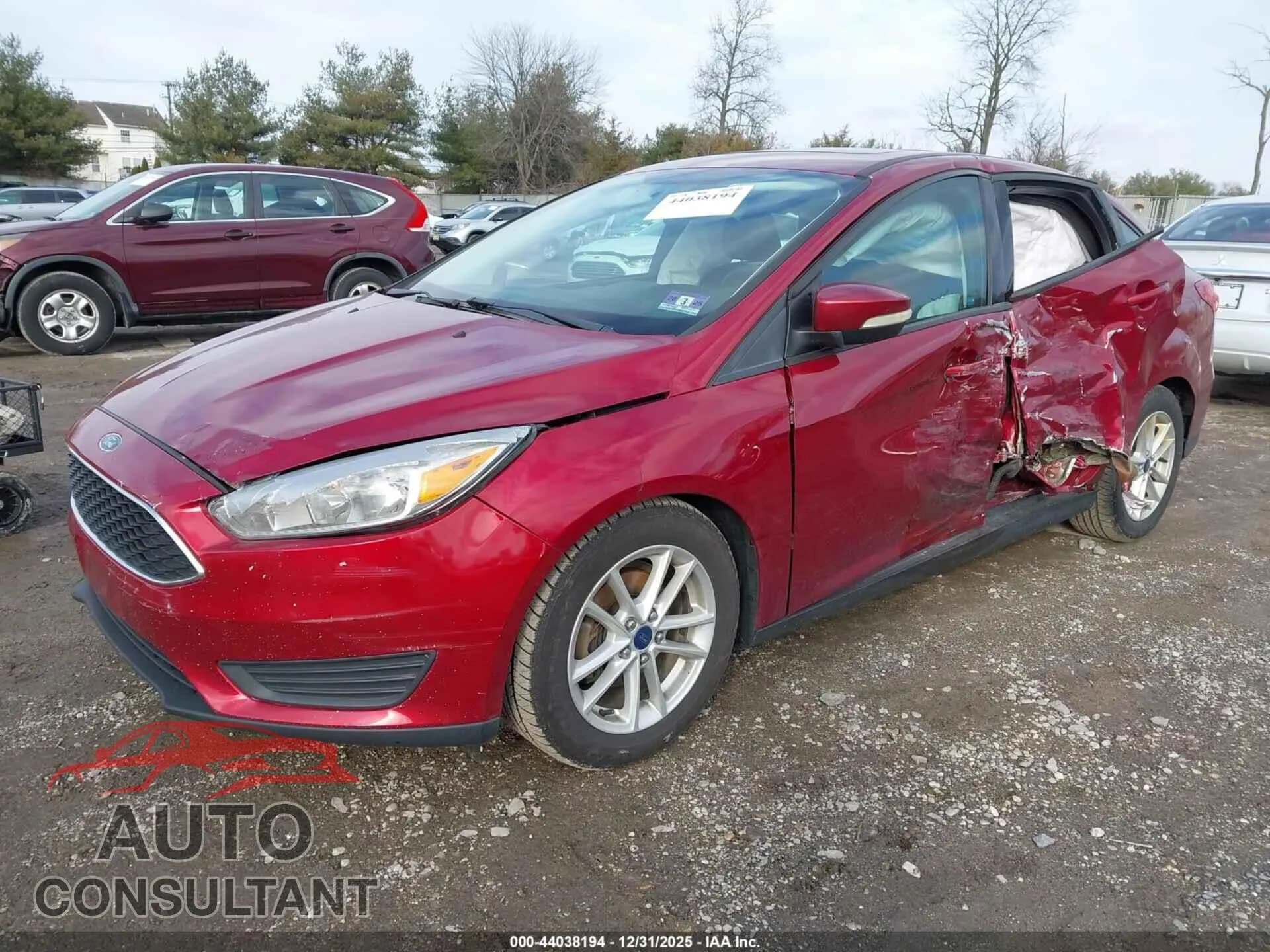 2016 FORD FOCUS Damaged VIN 1FADP3F20GL251025 – rear exterior 2016 FORD FOCUS Damaged VIN 1FADP3F20GL251025 – rear exterior