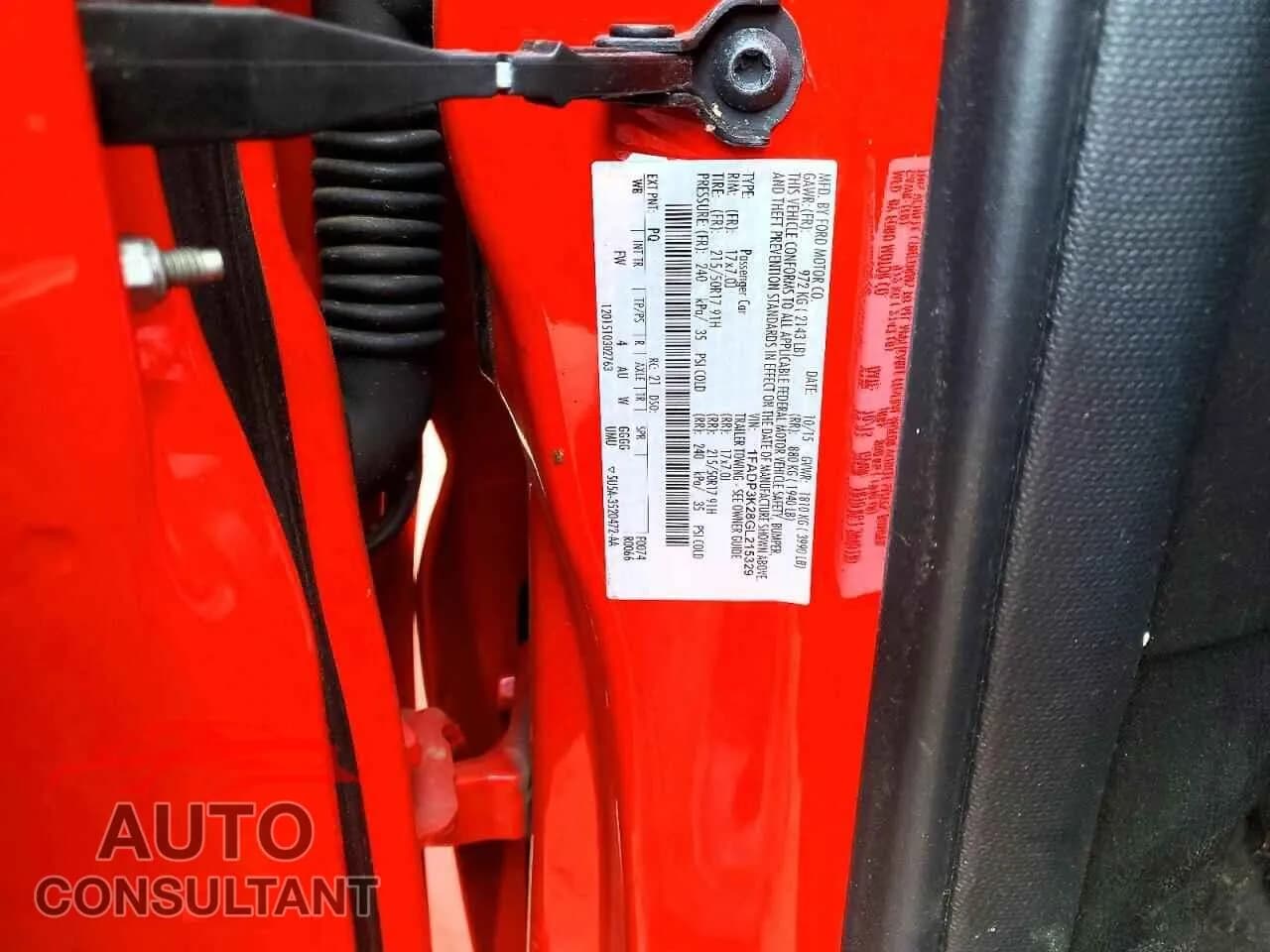 2016 FORD FOCUS Damaged VIN 1FADP3K28GL215329 – photo 14 2016 FORD FOCUS Damaged VIN 1FADP3K28GL215329 – photo 14