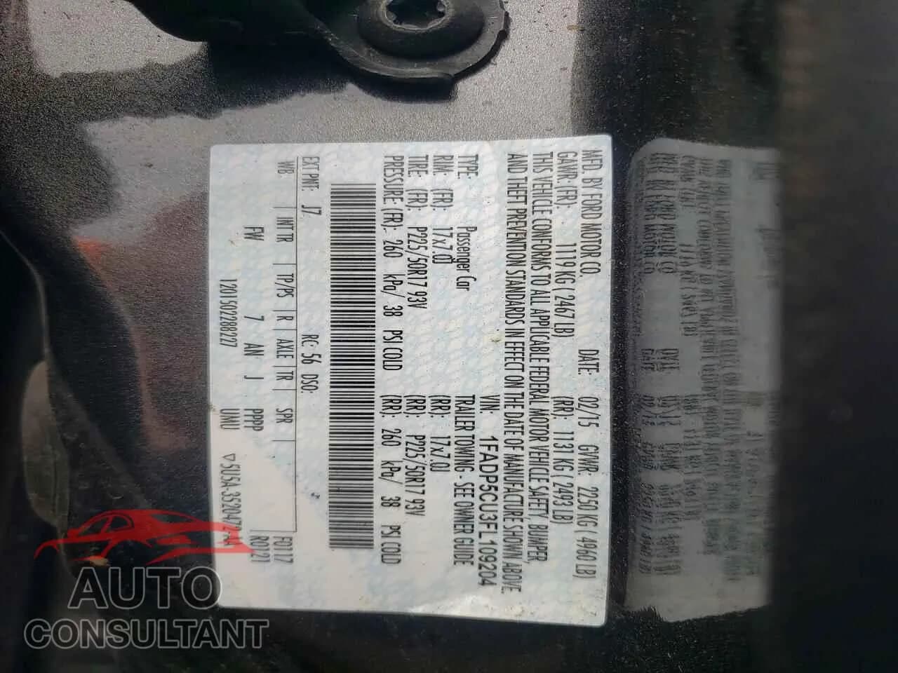 2015 FORD CMAX Damaged VIN 1FADP5CU3FL109204 – photo 13 2015 FORD CMAX Damaged VIN 1FADP5CU3FL109204 – photo 13