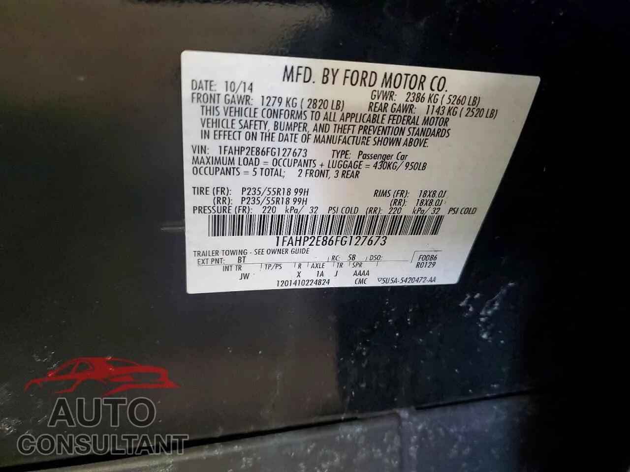 2015 FORD TAURUS Used VIN 1FAHP2E86FG127673 – photo 12 2015 FORD TAURUS Used VIN 1FAHP2E86FG127673 – photo 12