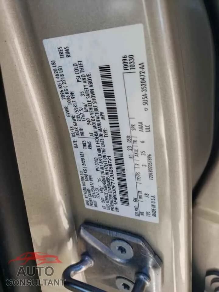 2018 FORD ESCAPE Used VIN 1FMCU0F77JUB58721 – photo 13 2018 FORD ESCAPE Used VIN 1FMCU0F77JUB58721 – photo 13