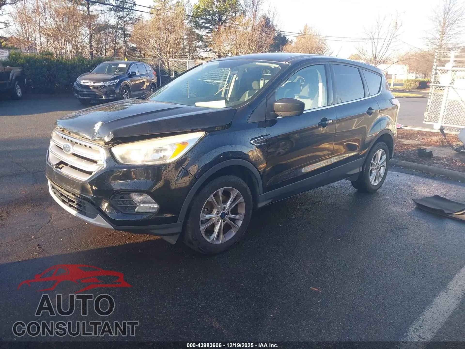 2017 FORD ESCAPE Damaged VIN 1FMCU0GD5HUA75092 – rear exterior 2017 FORD ESCAPE Damaged VIN 1FMCU0GD5HUA75092 – rear exterior