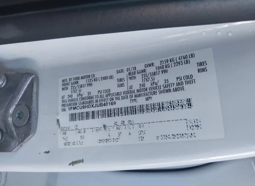 2018 FORD Escape Used VIN 1FMCU9HDXJUB40169 – photo 12 2018 FORD Escape Used VIN 1FMCU9HDXJUB40169 – photo 12