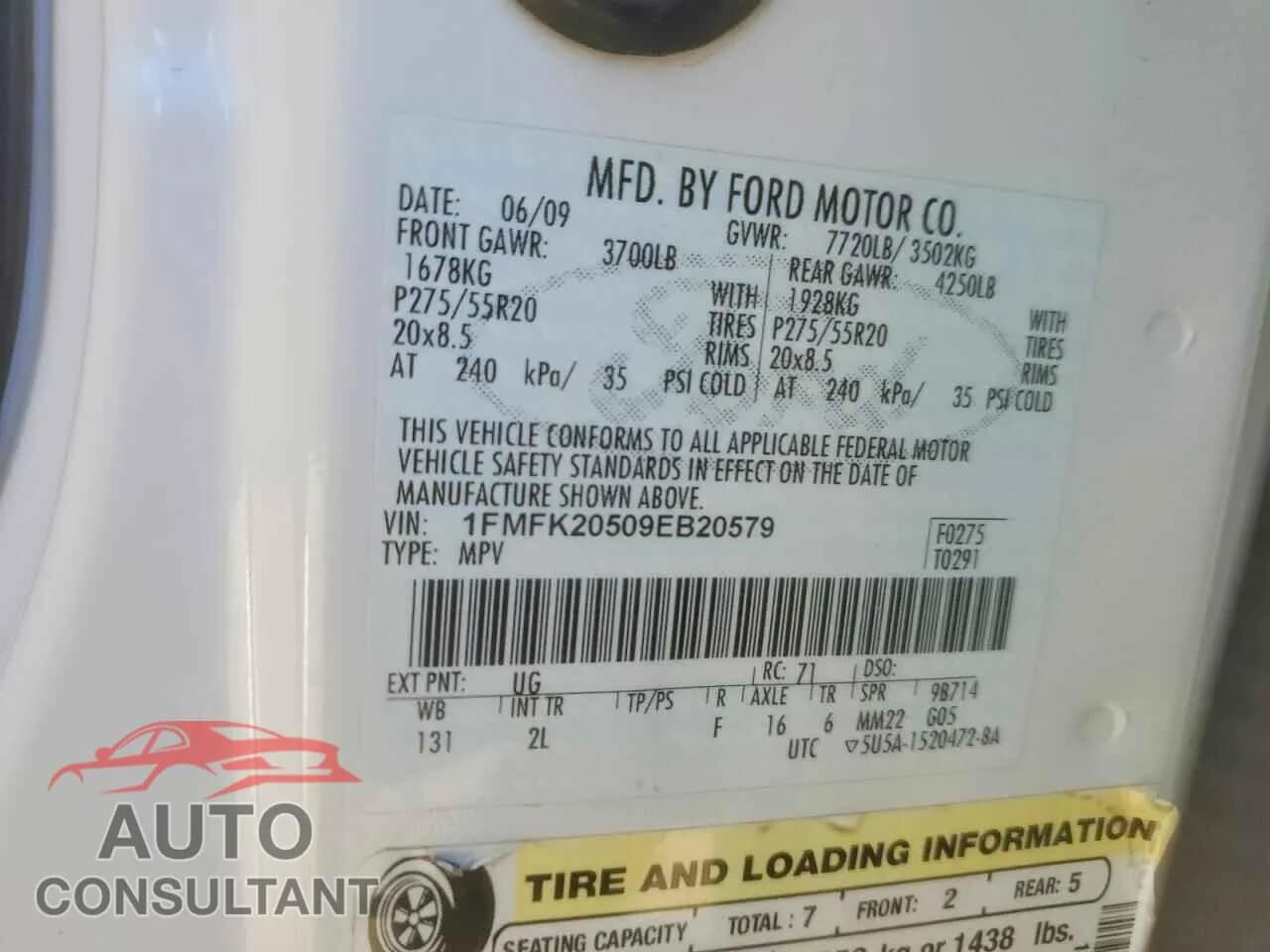 2009 FORD EXPEDITION Damaged VIN 1FMFK20509EB20579 – photo 12 2009 FORD EXPEDITION Damaged VIN 1FMFK20509EB20579 – photo 12