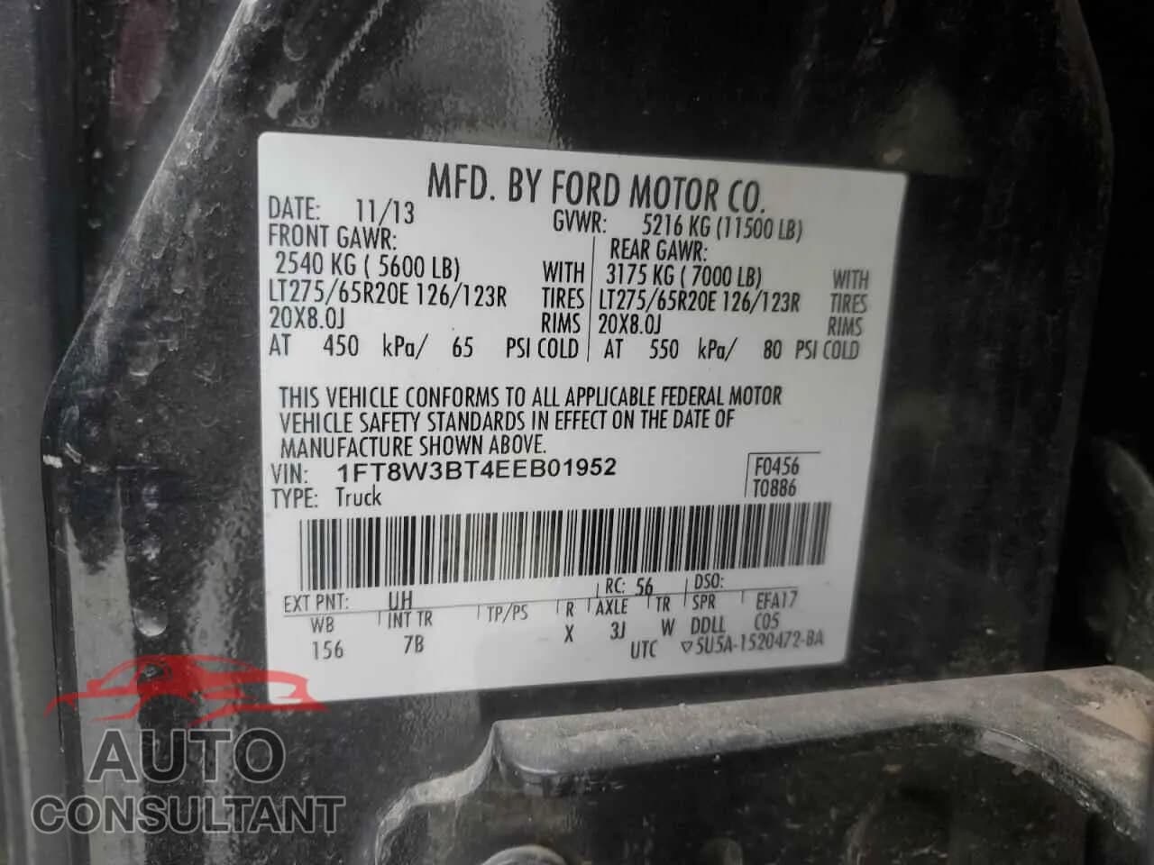 2014 FORD F350 Damaged VIN 1FT8W3BT4EEB01952 – photo 13 2014 FORD F350 Damaged VIN 1FT8W3BT4EEB01952 – photo 13