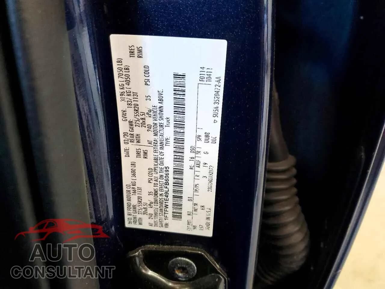 2020 FORD F-150 Used VIN 1FTFW1E49LFB60695 – photo 12 2020 FORD F-150 Used VIN 1FTFW1E49LFB60695 – photo 12