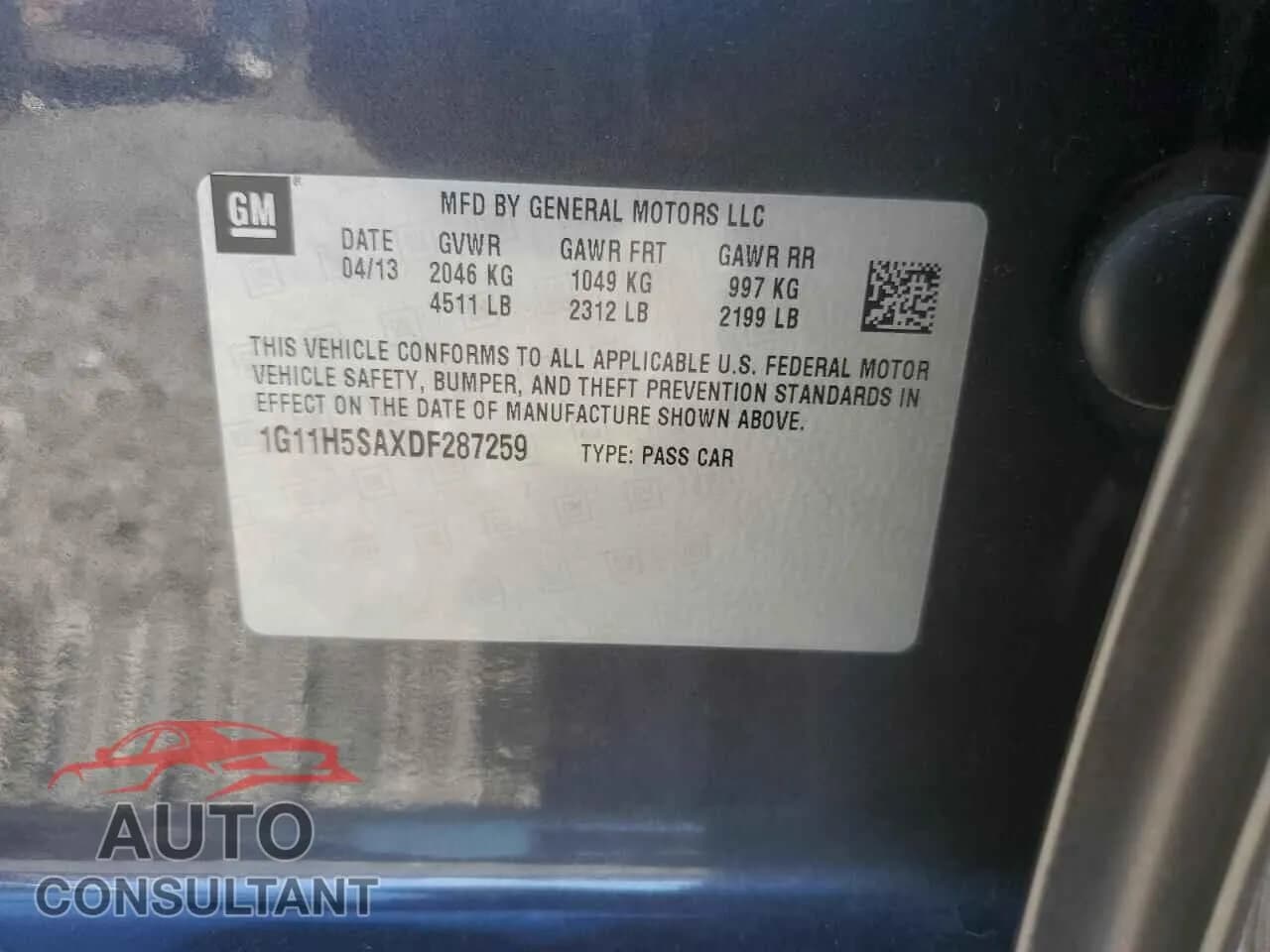 2013 CHEVROLET MALIBU Damaged VIN 1G11H5SAXDF287259 – photo 12 2013 CHEVROLET MALIBU Damaged VIN 1G11H5SAXDF287259 – photo 12