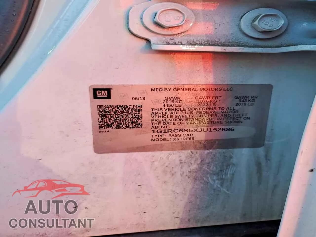 2018 CHEVROLET VOLT Damaged VIN 1G1RC6S5XJU152686 – photo 12 2018 CHEVROLET VOLT Damaged VIN 1G1RC6S5XJU152686 – photo 12