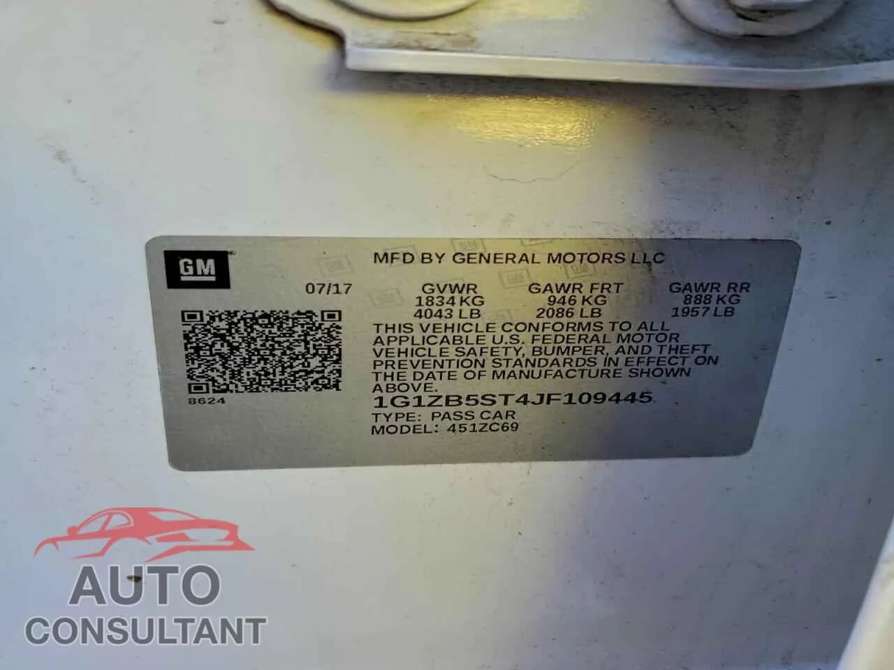 2018 CHEVROLET MALIBU Damaged VIN 1G1ZB5ST4JF109445 – photo 12 2018 CHEVROLET MALIBU Damaged VIN 1G1ZB5ST4JF109445 – photo 12