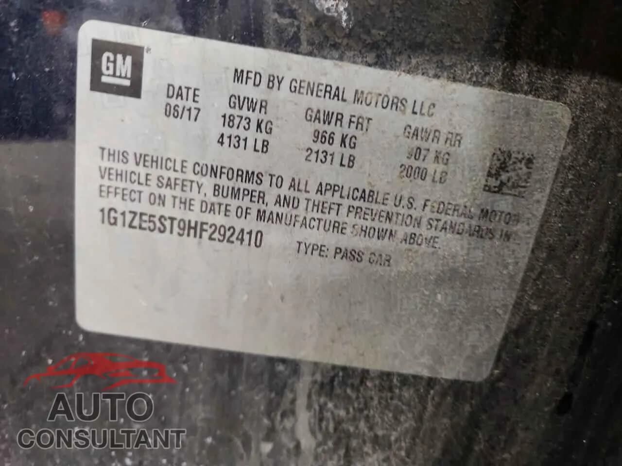 2017 CHEVROLET MALIBU Damaged VIN 1G1ZE5ST9HF292410 – photo 12 2017 CHEVROLET MALIBU Damaged VIN 1G1ZE5ST9HF292410 – photo 12