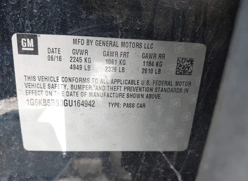 2016 CADILLAC CT6 Used VIN 1G6KB5RS0GU164942 – engine bay 2016 CADILLAC CT6 Used VIN 1G6KB5RS0GU164942 – engine bay