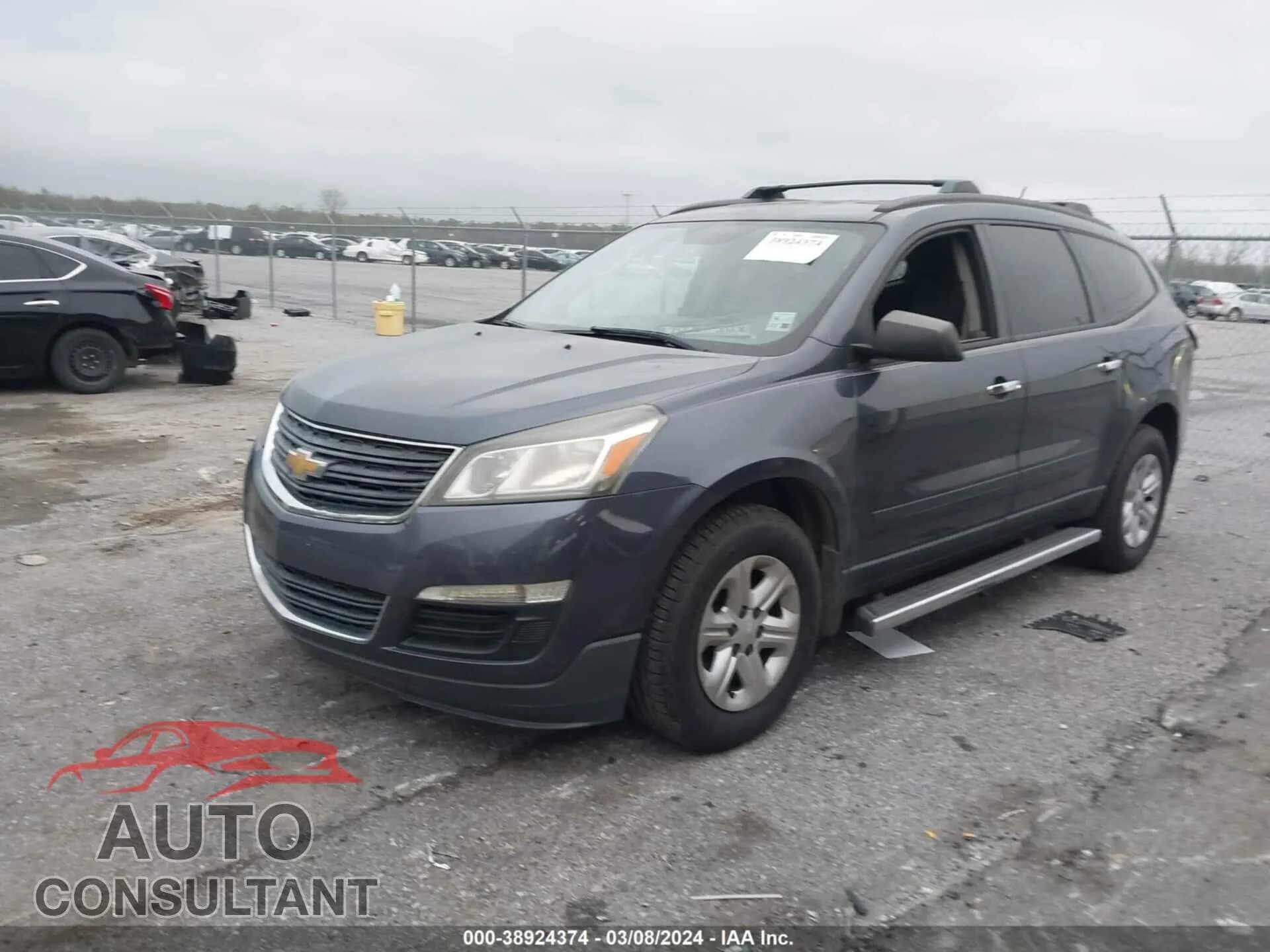 2013 CHEVROLET TRAVERSE Damaged VIN 1GNKRFKD3DJ165954 – rear exterior 2013 CHEVROLET TRAVERSE Damaged VIN 1GNKRFKD3DJ165954 – rear exterior