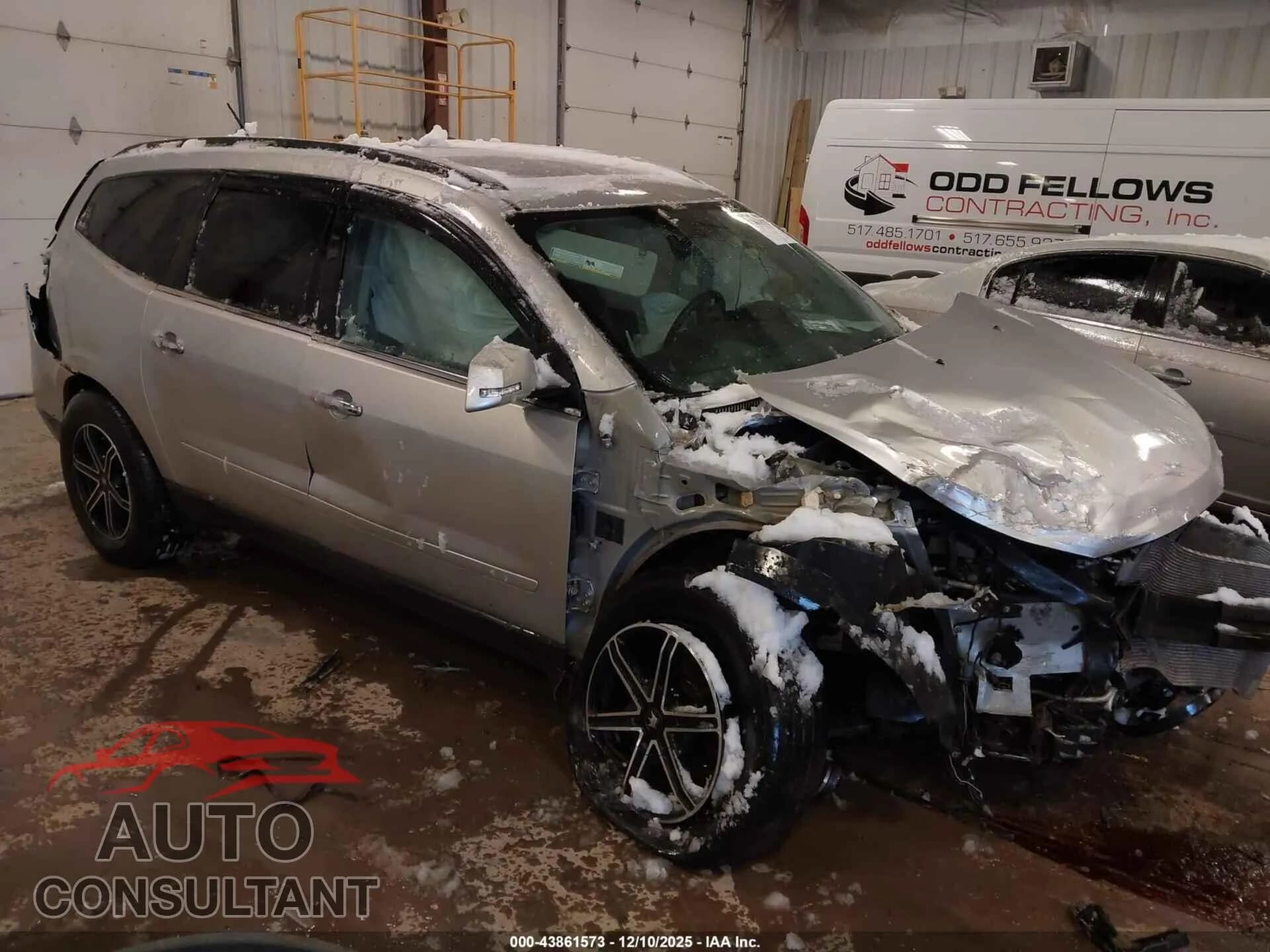 2015 CHEVROLET TRAVERSE Damaged VIN 1GNKVHKD9FJ298812 – front exterior 2015 CHEVROLET TRAVERSE Damaged VIN 1GNKVHKD9FJ298812 – front exterior