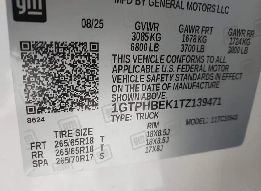 2026 GMC Sierra Used VIN 1GTPHBEK1TZ139471 – interior seats 2026 GMC Sierra Used VIN 1GTPHBEK1TZ139471 – interior seats