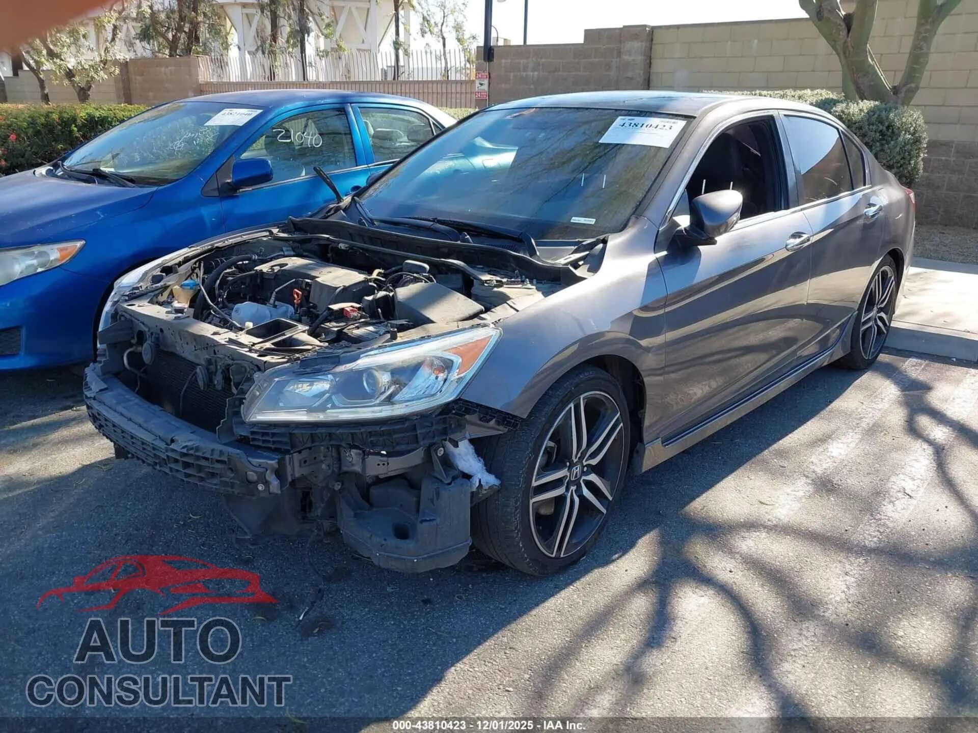 2017 HONDA ACCORD Damaged VIN 1HGCR2F1XHA273730 – rear exterior 2017 HONDA ACCORD Damaged VIN 1HGCR2F1XHA273730 – rear exterior