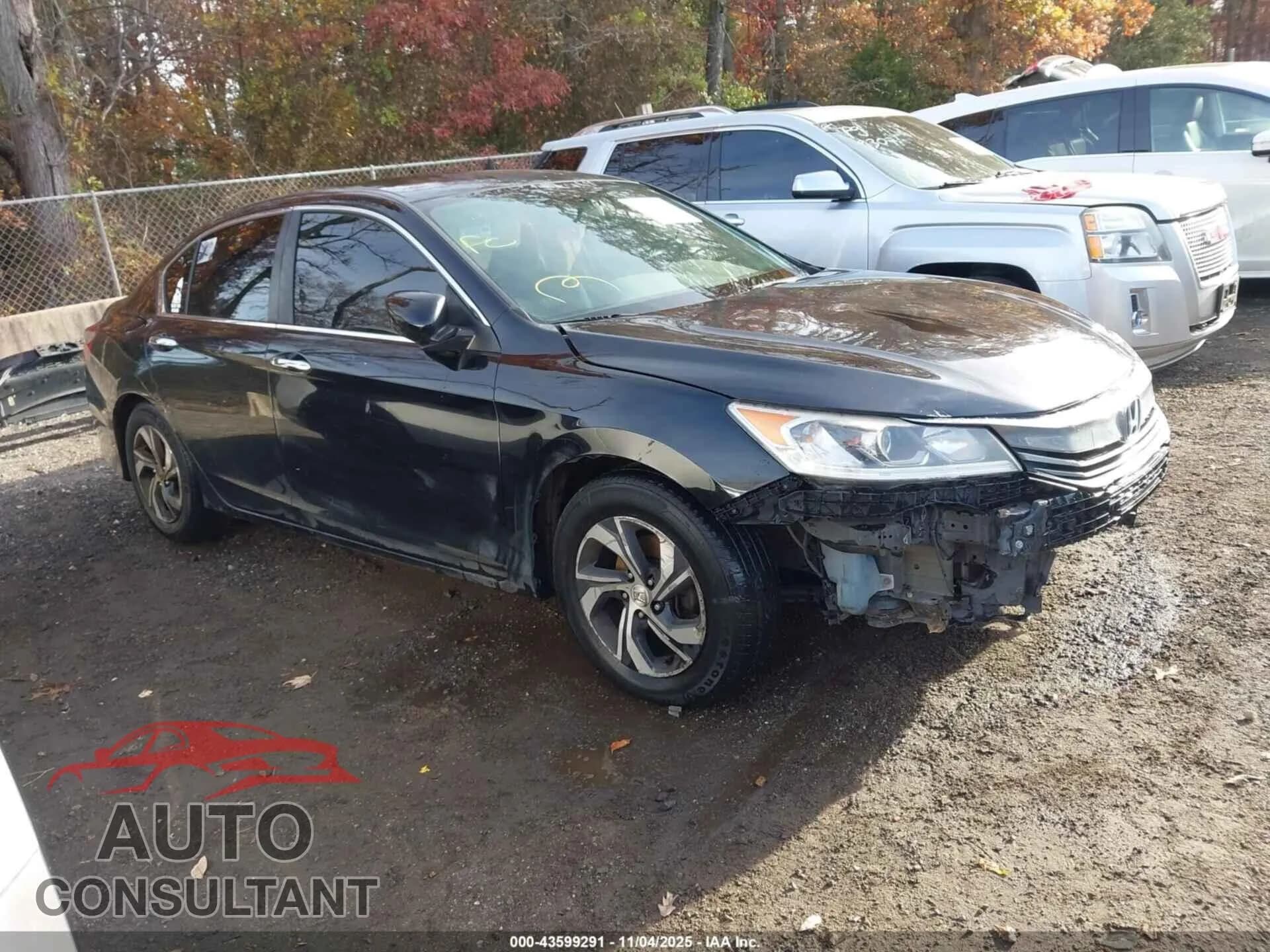 2016 HONDA ACCORD Damaged VIN 1HGCR2F38GA048366 – front exterior 2016 HONDA ACCORD Damaged VIN 1HGCR2F38GA048366 – front exterior