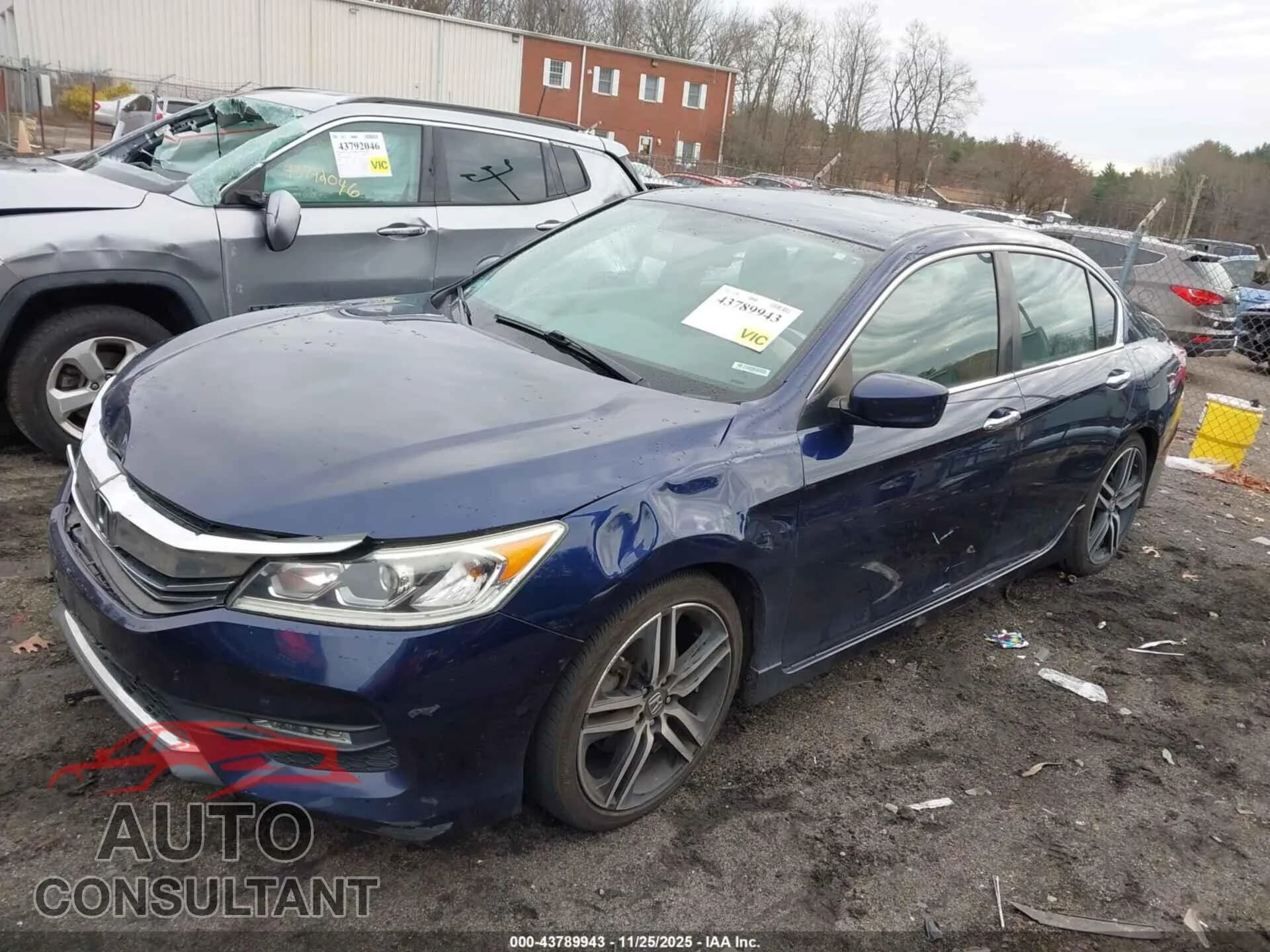 2016 HONDA ACCORD Damaged VIN 1HGCR2F56GA125978 – rear exterior 2016 HONDA ACCORD Damaged VIN 1HGCR2F56GA125978 – rear exterior