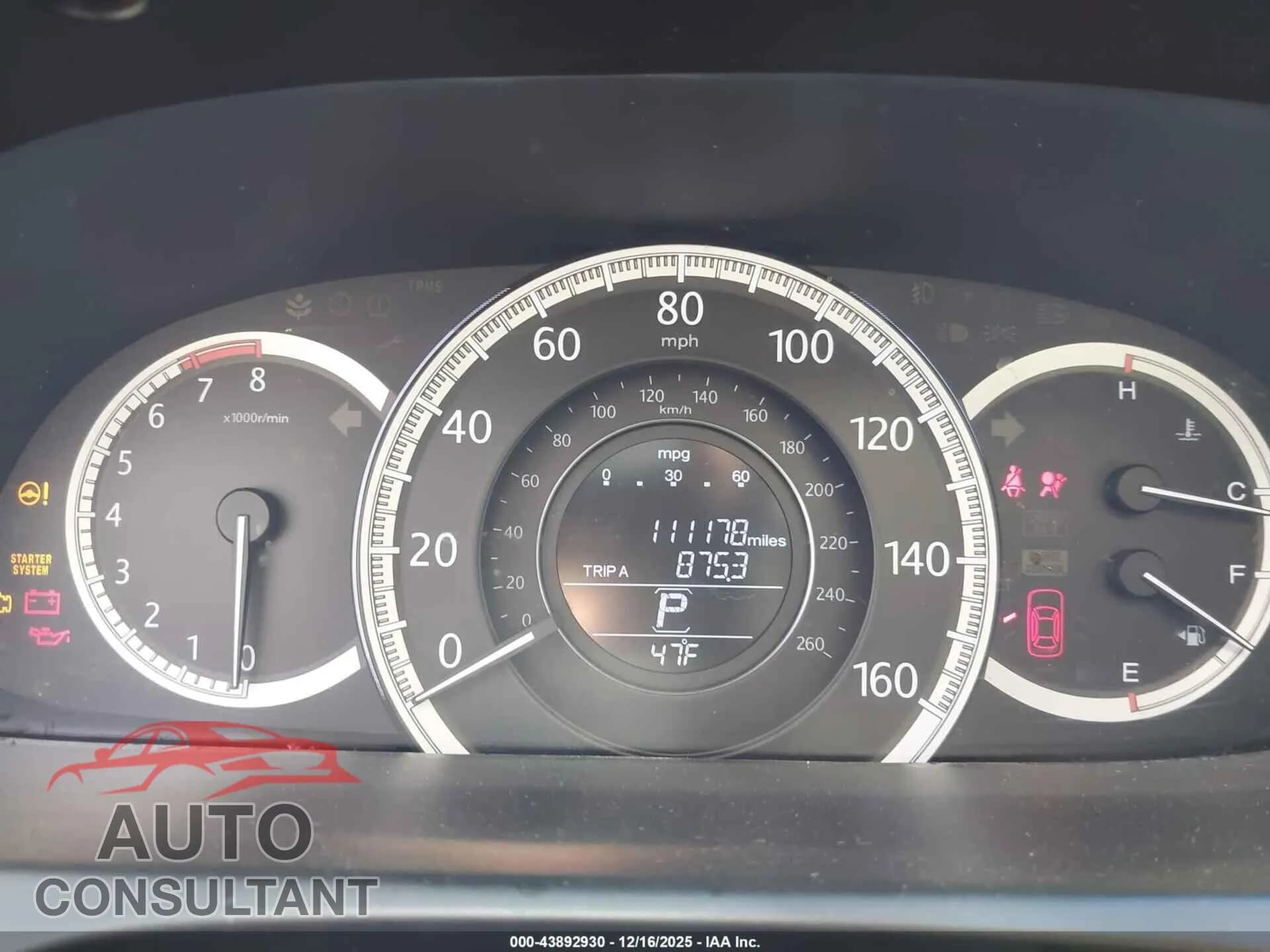 2015 HONDA ACCORD Damaged VIN 1HGCR2F77FA193268 – exterior detail 2015 HONDA ACCORD Damaged VIN 1HGCR2F77FA193268 – exterior detail