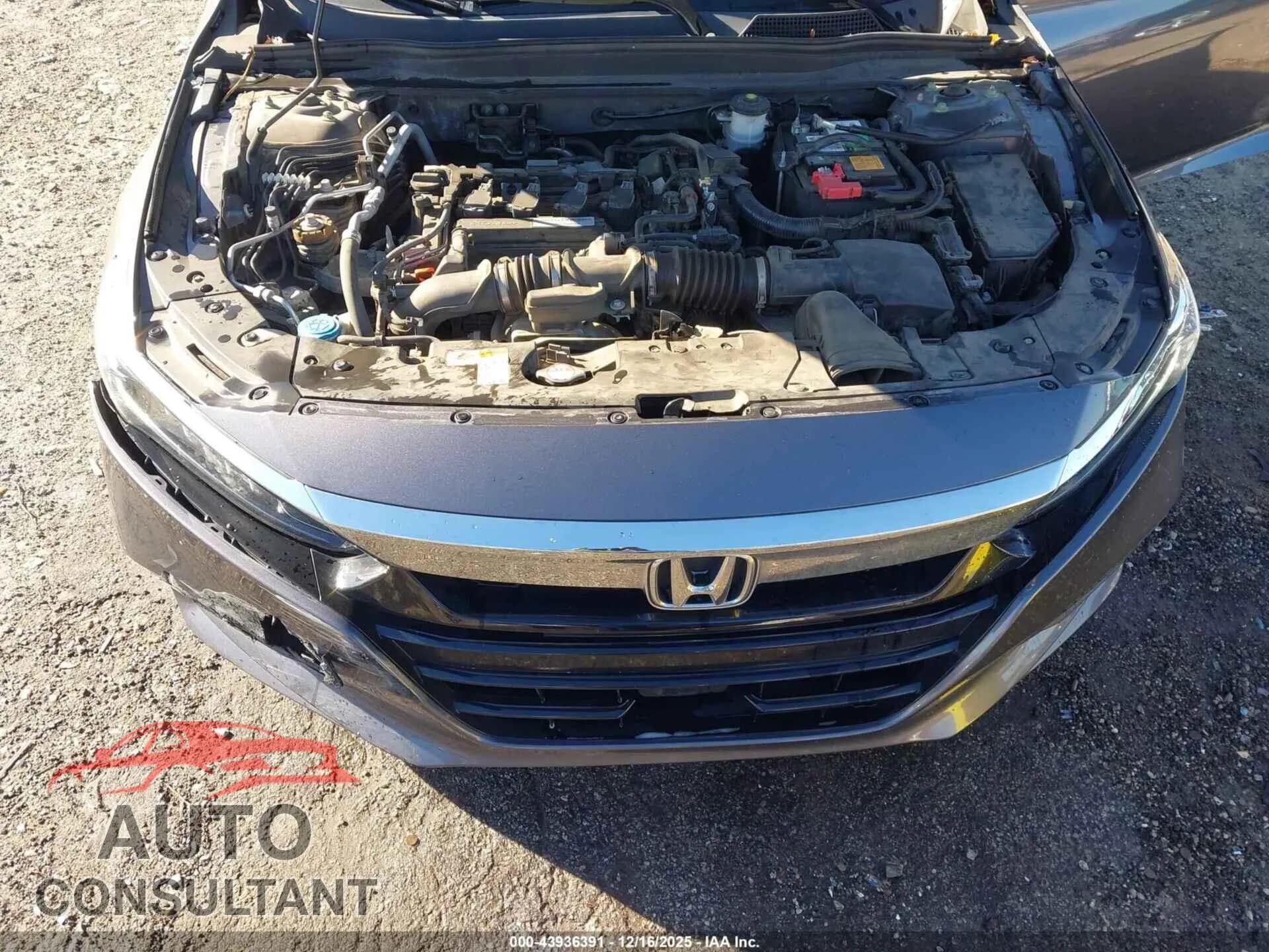 2018 HONDA ACCORD Damaged VIN 1HGCV1F16JA086416 – odometer reading 2018 HONDA ACCORD Damaged VIN 1HGCV1F16JA086416 – odometer reading