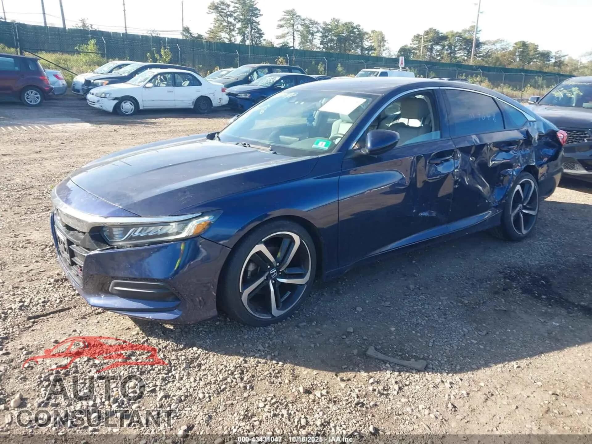 2018 HONDA ACCORD Damaged VIN 1HGCV1F18JA069178 – rear exterior 2018 HONDA ACCORD Damaged VIN 1HGCV1F18JA069178 – rear exterior
