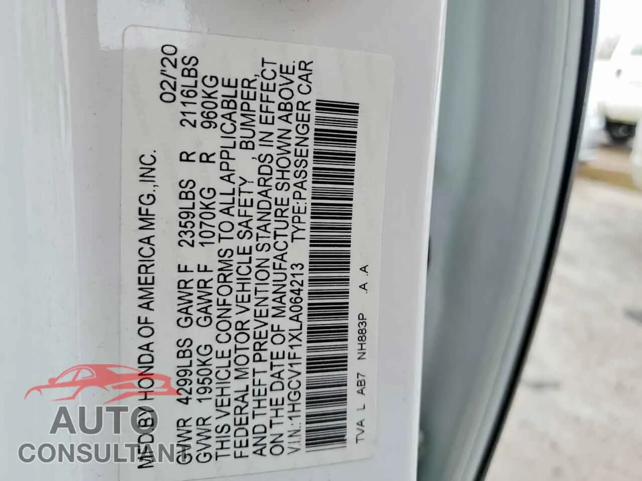 2020 HONDA ACCORD Used VIN 1HGCV1F1XLA064213 – photo 12 2020 HONDA ACCORD Used VIN 1HGCV1F1XLA064213 – photo 12