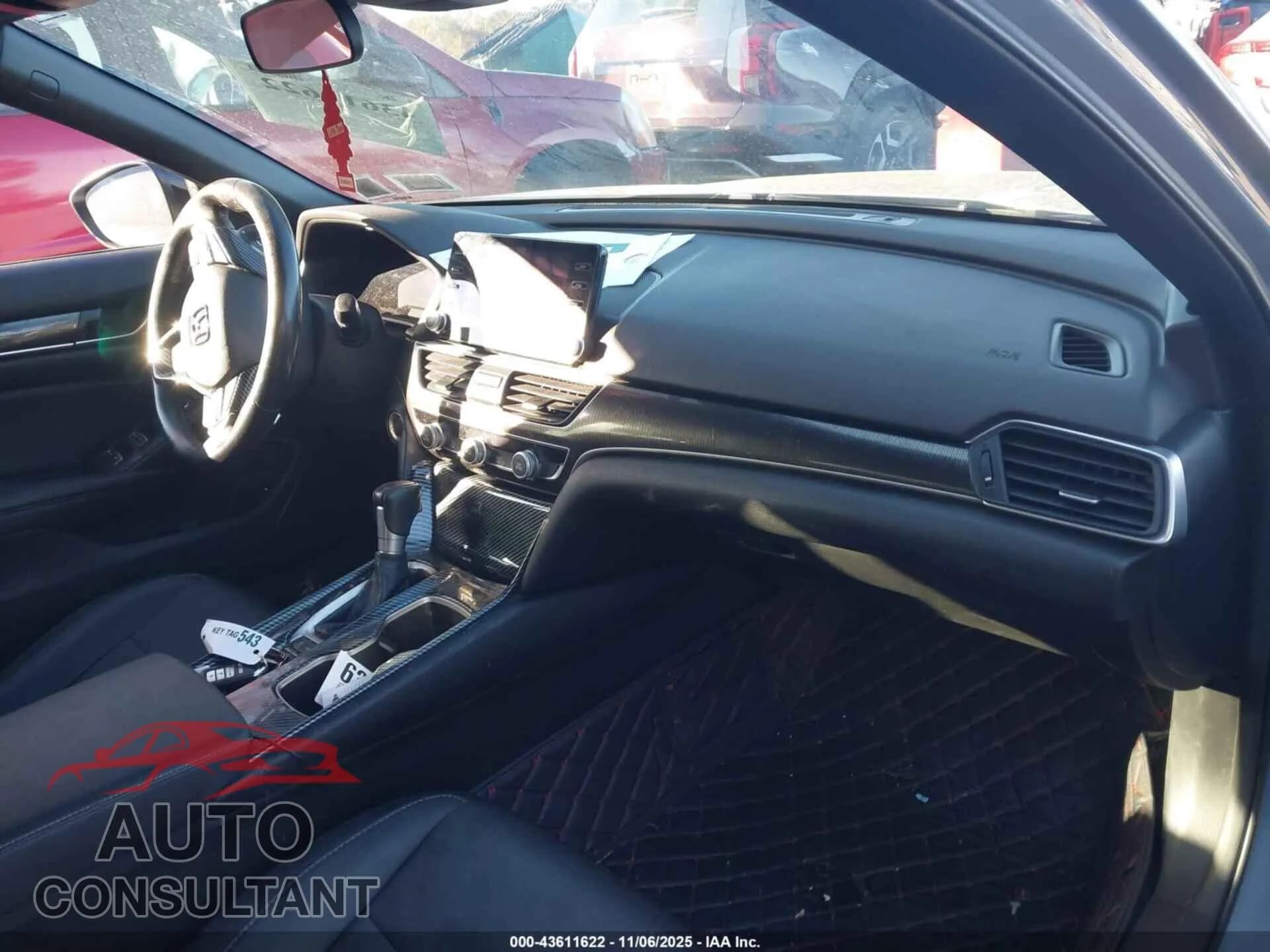 2021 HONDA ACCORD Damaged VIN 1HGCV1F39MA047776 – interior seats 2021 HONDA ACCORD Damaged VIN 1HGCV1F39MA047776 – interior seats
