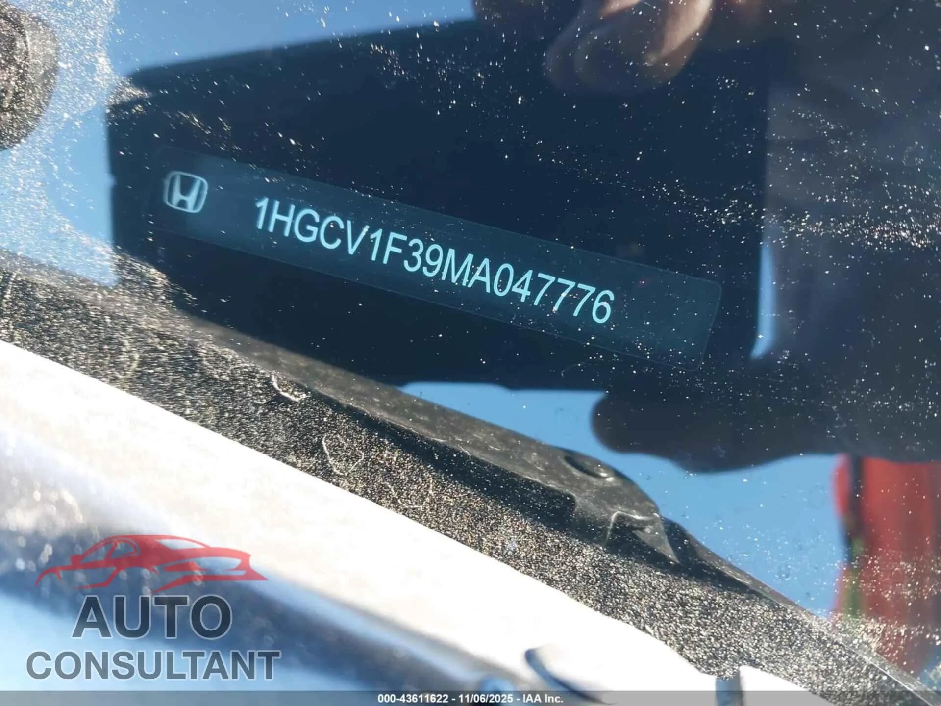 2021 HONDA ACCORD Damaged VIN 1HGCV1F39MA047776 – photo 17 2021 HONDA ACCORD Damaged VIN 1HGCV1F39MA047776 – photo 17