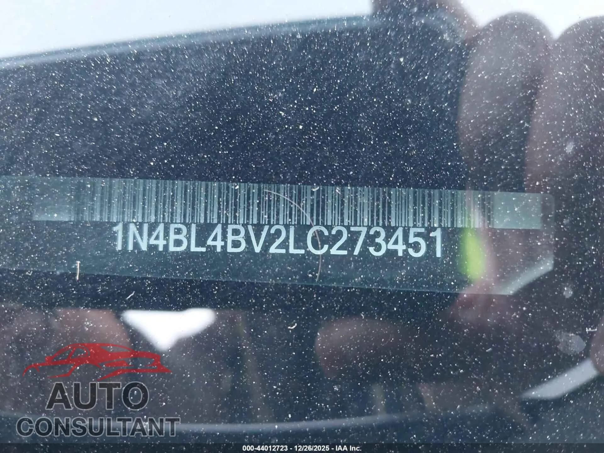 2020 NISSAN ALTIMA Damaged VIN 1N4BL4BV2LC273451 – photo 17 2020 NISSAN ALTIMA Damaged VIN 1N4BL4BV2LC273451 – photo 17