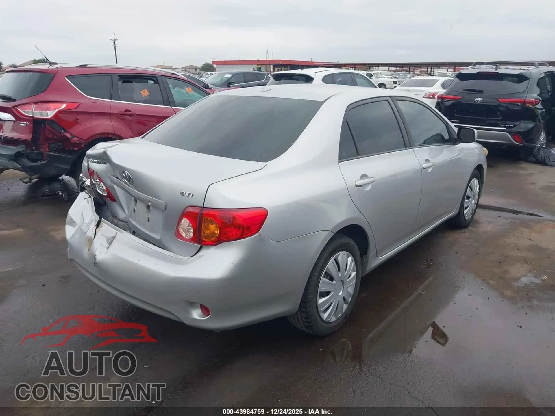 2009 TOYOTA COROLLA Damaged VIN 1NXBU40E49Z046772 – dashboard 2009 TOYOTA COROLLA Damaged VIN 1NXBU40E49Z046772 – dashboard