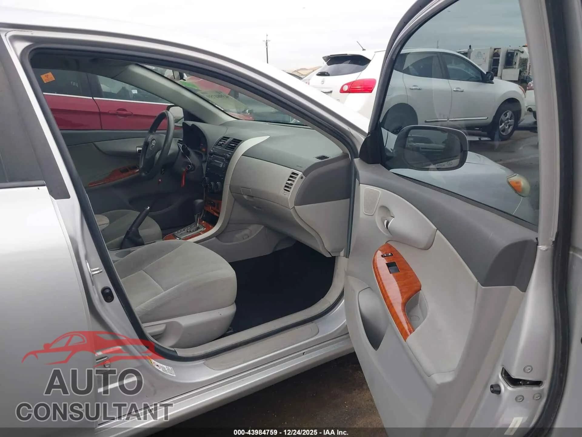 2009 TOYOTA COROLLA Damaged VIN 1NXBU40E49Z046772 – interior seats 2009 TOYOTA COROLLA Damaged VIN 1NXBU40E49Z046772 – interior seats