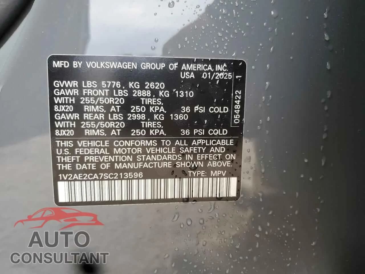 2025 VOLKSWAGEN ATLAS Damaged VIN 1V2AE2CA7SC213596 – photo 13 2025 VOLKSWAGEN ATLAS Damaged VIN 1V2AE2CA7SC213596 – photo 13