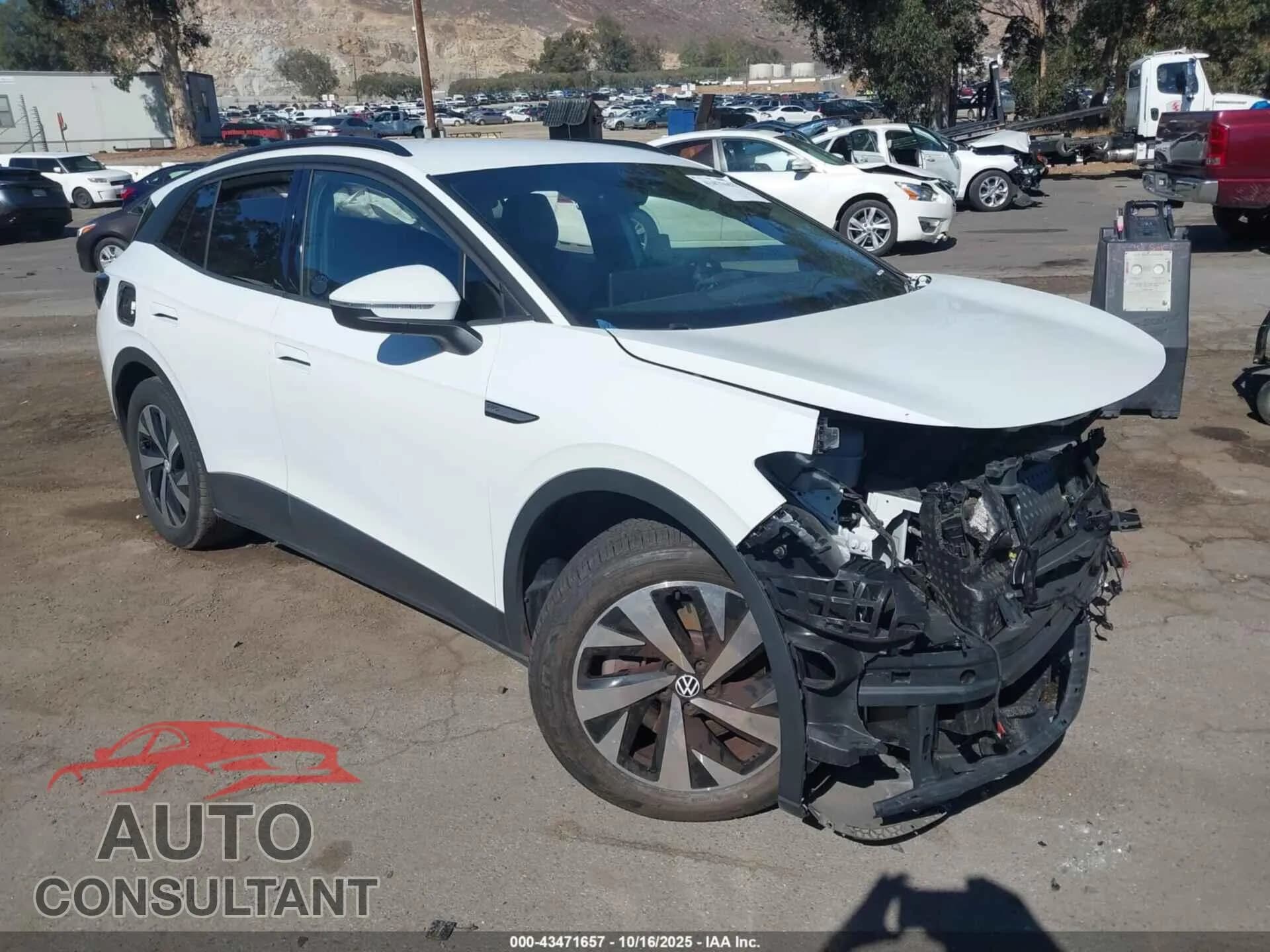 2023 VOLKSWAGEN ID.4 Damaged VIN 1V2CMPE89PC027990 – front exterior 2023 VOLKSWAGEN ID.4 Damaged VIN 1V2CMPE89PC027990 – front exterior