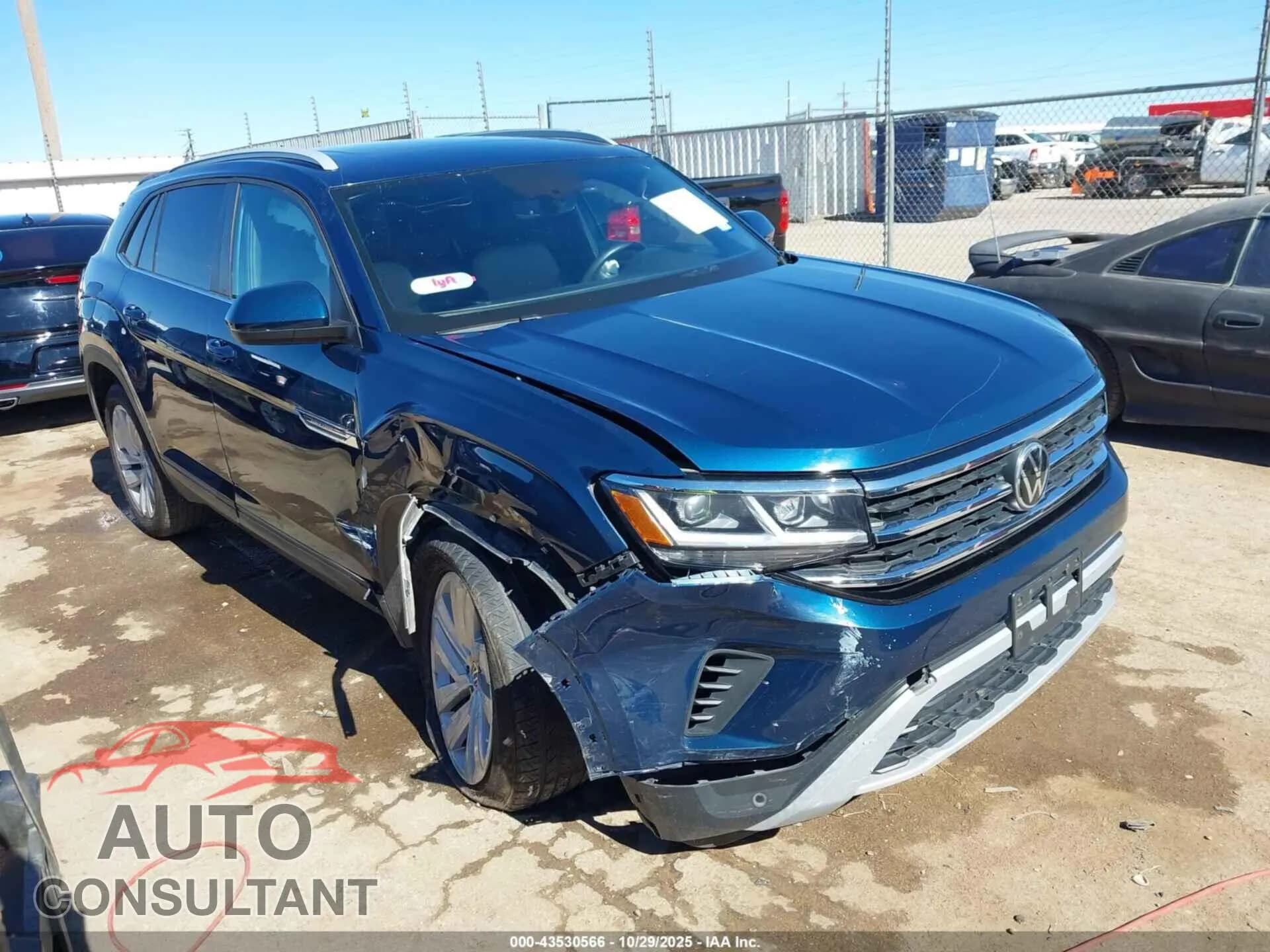 2021 VOLKSWAGEN ATLAS CROSS SPORT Damaged VIN 1V2JE2CA8MC222374 – front exterior 2021 VOLKSWAGEN ATLAS CROSS SPORT Damaged VIN 1V2JE2CA8MC222374 – front exterior