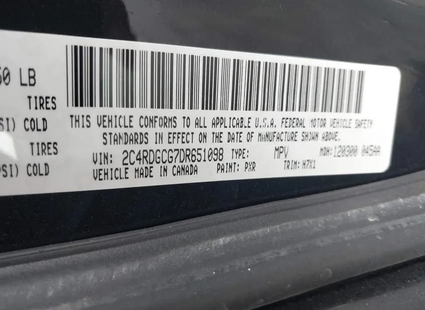 2013 DODGE Grand Caravan Used VIN 2C4RDGCG7DR651098 – interior seats 2013 DODGE Grand Caravan Used VIN 2C4RDGCG7DR651098 – interior seats