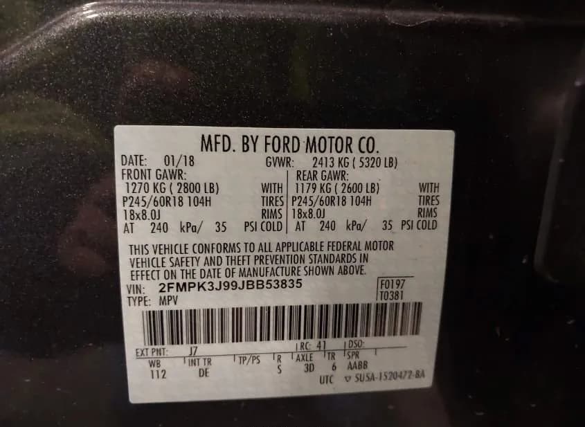 2018 FORD Edge Used VIN 2FMPK3J99JBB53835 – photo 14 2018 FORD Edge Used VIN 2FMPK3J99JBB53835 – photo 14