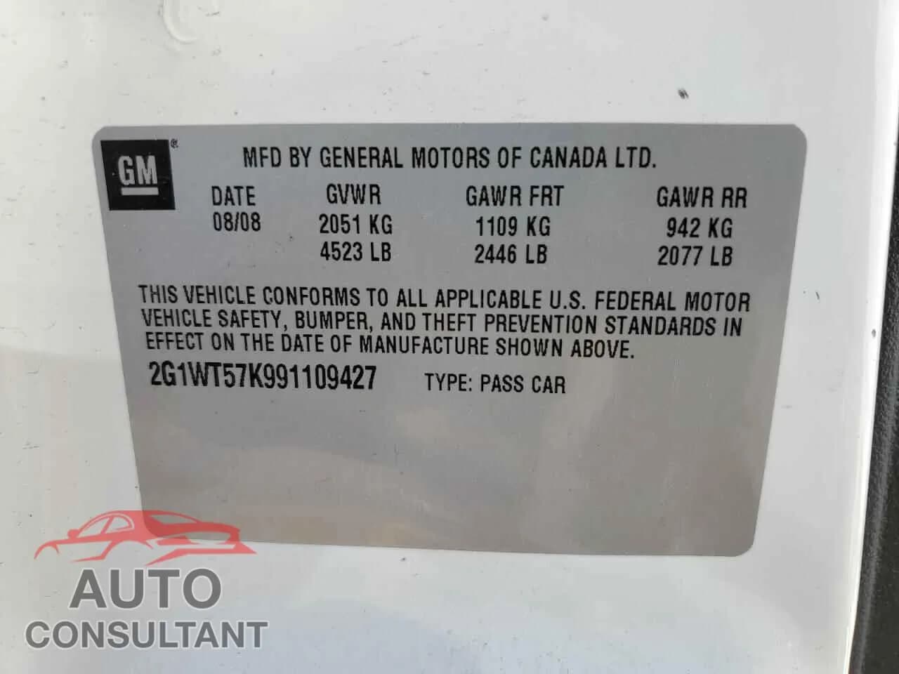 2009 CHEVROLET IMPALA Damaged VIN 2G1WT57K991109427 – photo 12 2009 CHEVROLET IMPALA Damaged VIN 2G1WT57K991109427 – photo 12