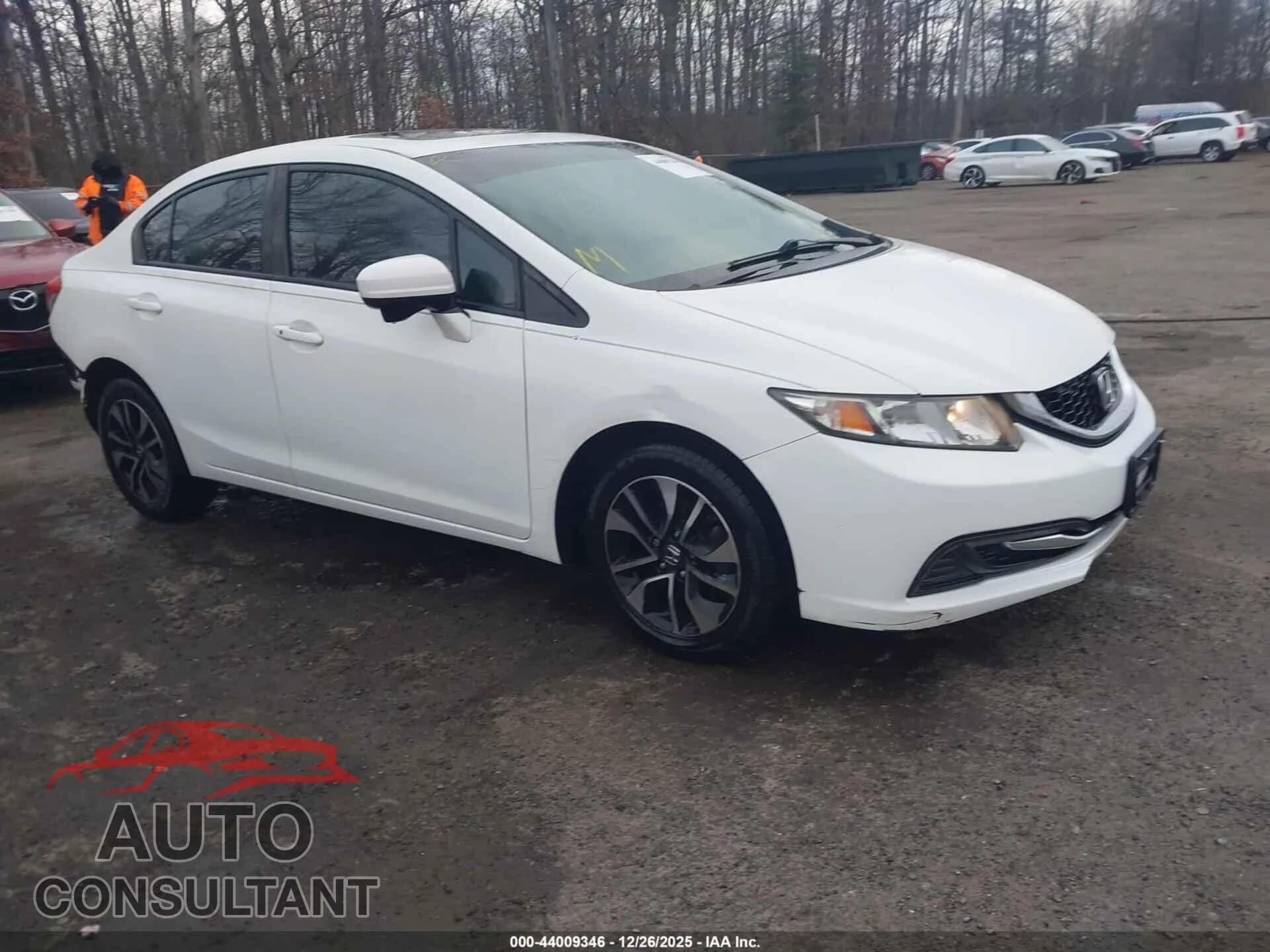 2014 HONDA CIVIC Damaged VIN 2HGFB2F86EH531351 – front exterior 2014 HONDA CIVIC Damaged VIN 2HGFB2F86EH531351 – front exterior