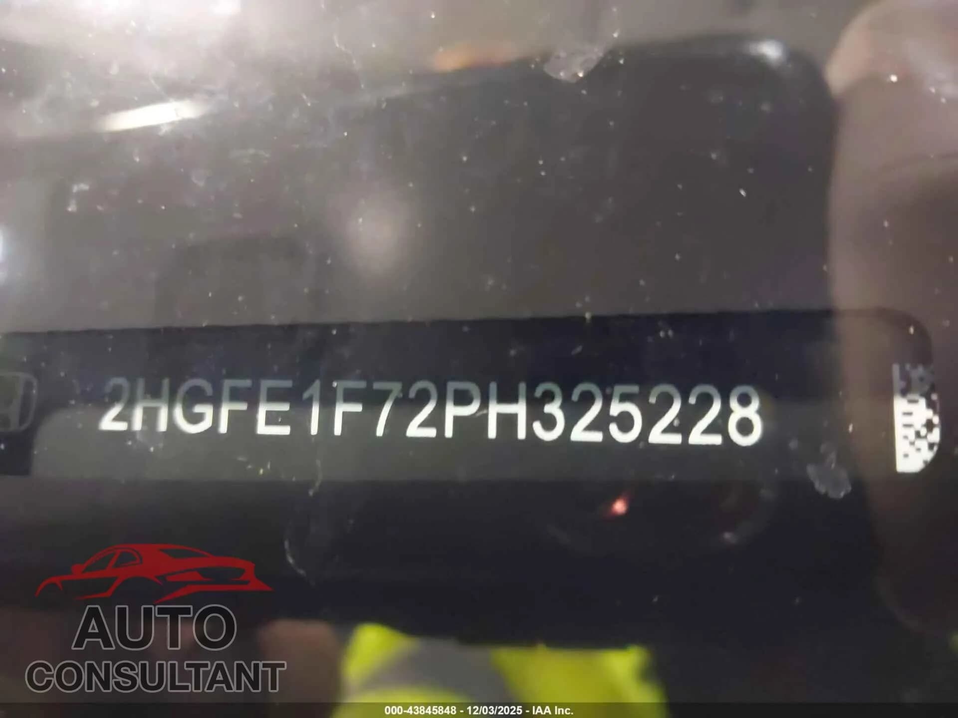 2023 HONDA CIVIC Damaged VIN 2HGFE1F72PH325228 – trunk area 2023 HONDA CIVIC Damaged VIN 2HGFE1F72PH325228 – trunk area