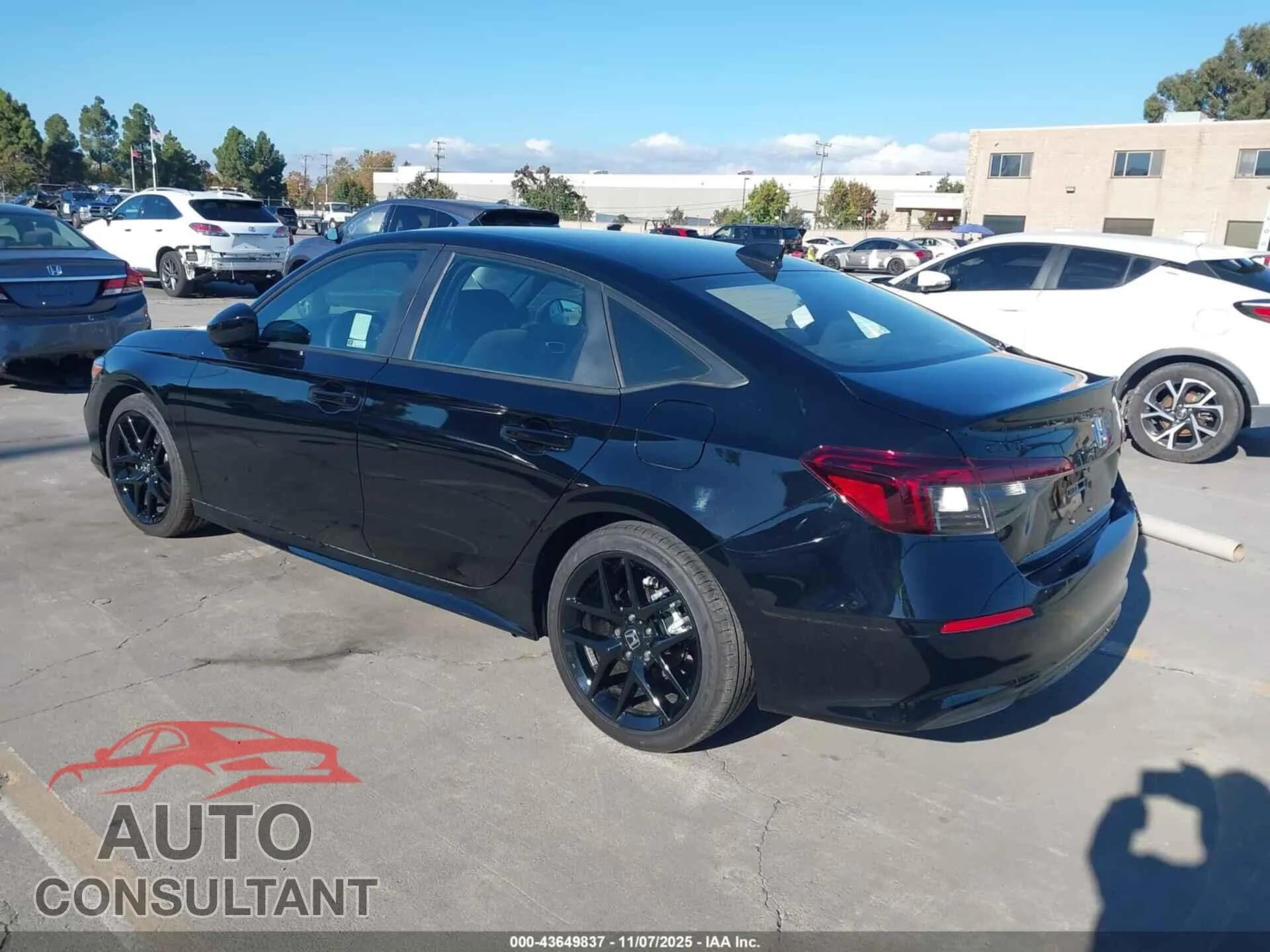 2026 HONDA CIVIC Damaged VIN 2HGFE2F52TH507137 – side profile 2026 HONDA CIVIC Damaged VIN 2HGFE2F52TH507137 – side profile