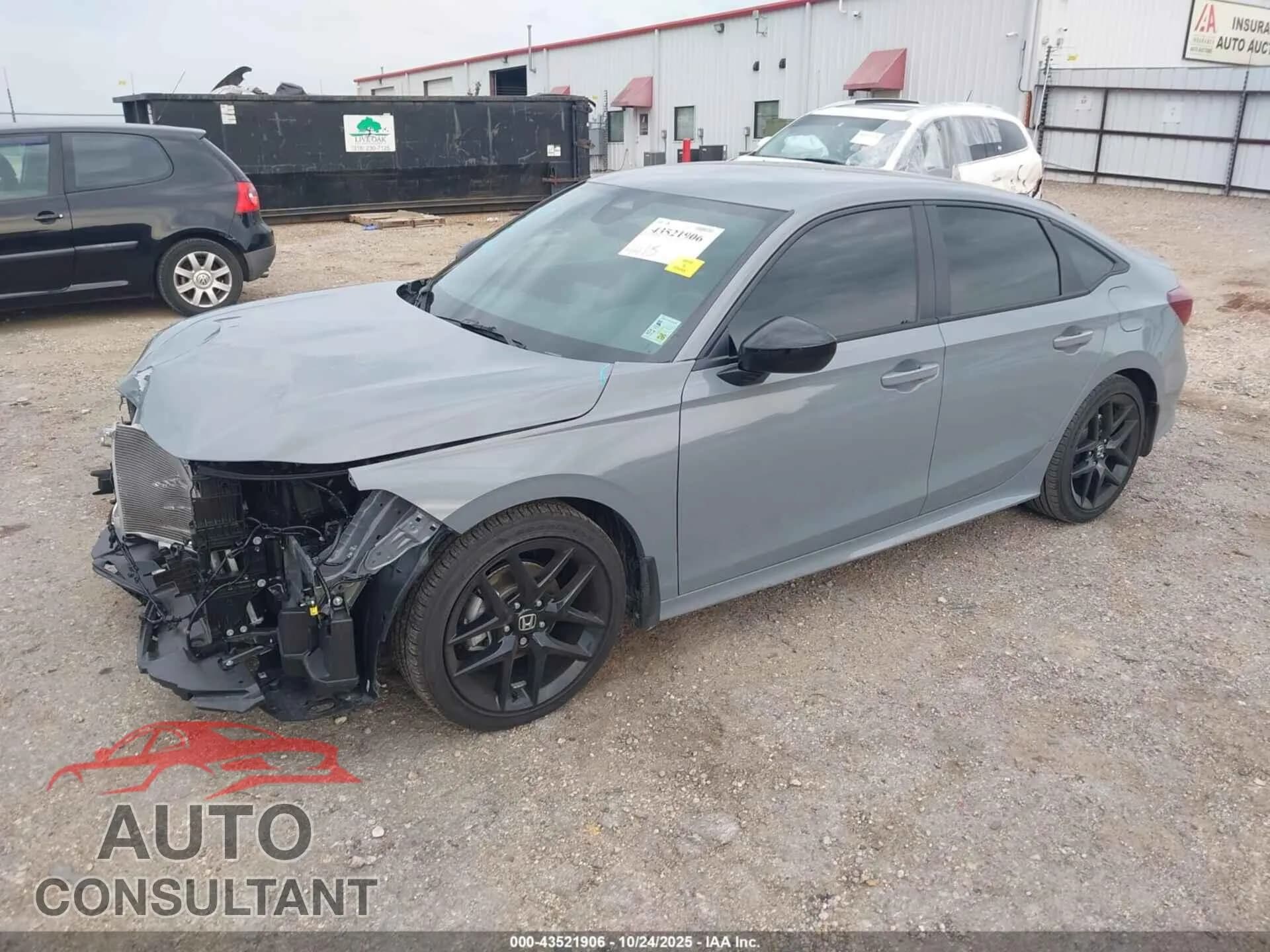 2025 HONDA CIVIC Damaged VIN 2HGFE2F53SH604846 – rear exterior 2025 HONDA CIVIC Damaged VIN 2HGFE2F53SH604846 – rear exterior