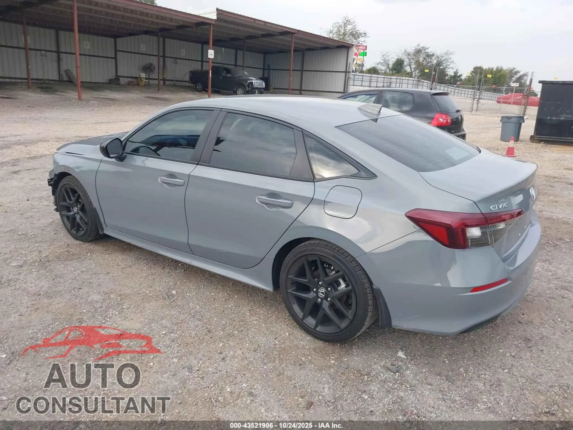 2025 HONDA CIVIC Damaged VIN 2HGFE2F53SH604846 – side profile 2025 HONDA CIVIC Damaged VIN 2HGFE2F53SH604846 – side profile