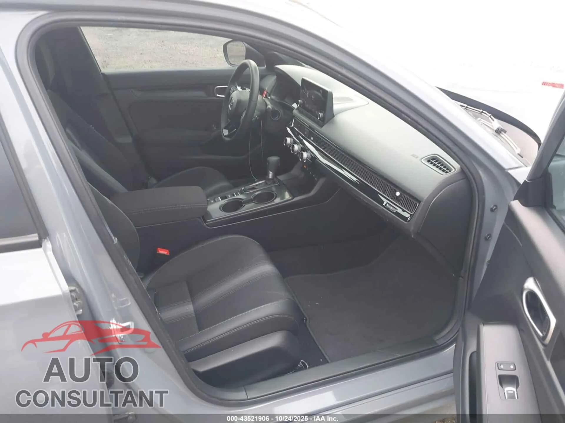 2025 HONDA CIVIC Damaged VIN 2HGFE2F53SH604846 – interior seats 2025 HONDA CIVIC Damaged VIN 2HGFE2F53SH604846 – interior seats